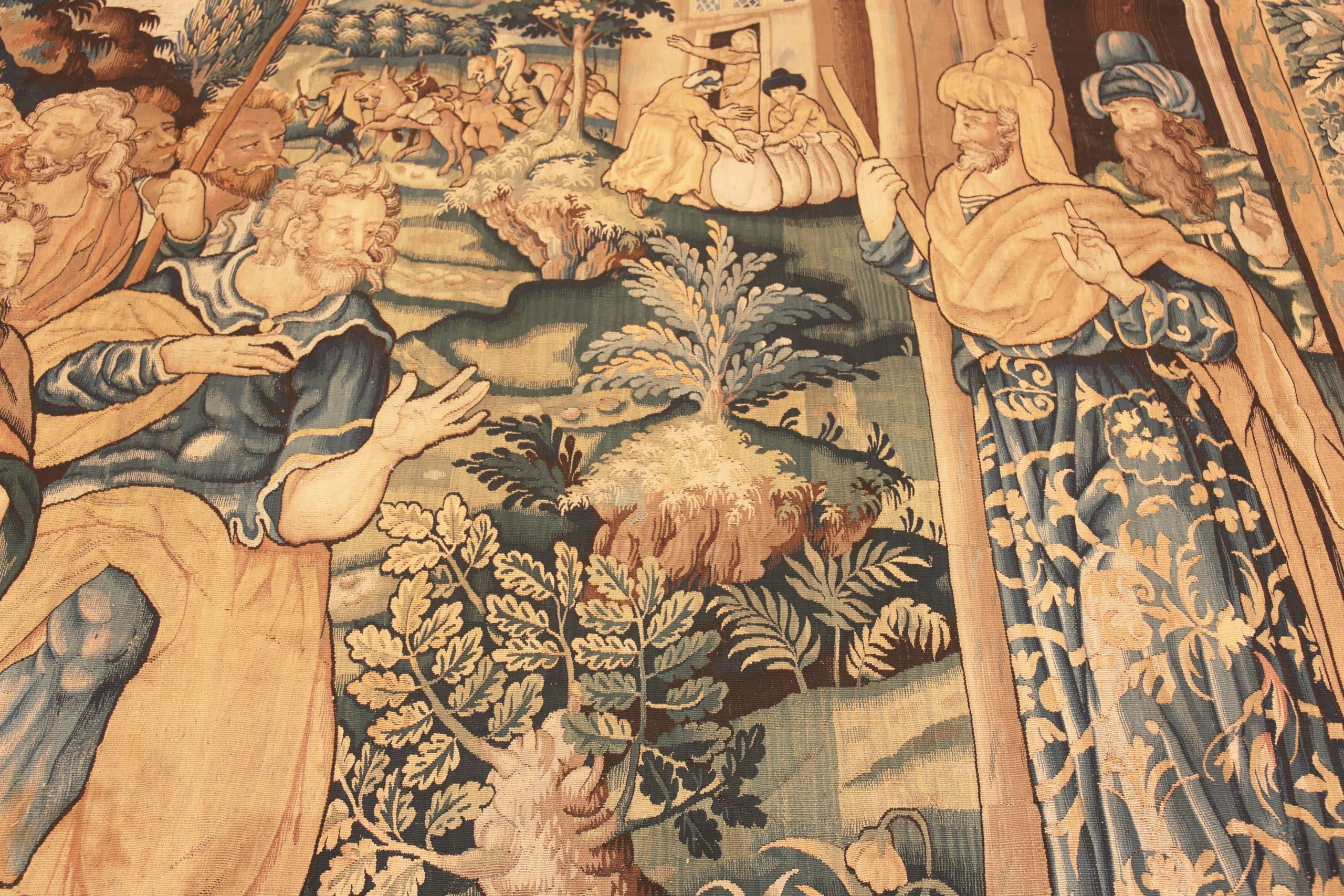 Antiker flämischer Wandteppich aus dem 16. Jahrhundert. 10 ft 8 inx 11 ft 3in (Handgewebt) im Angebot