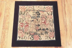 Antiker deutscher Wandteppich aus dem 17. Jahrhundert. 1 ft 8 in x 1 ft 8 in