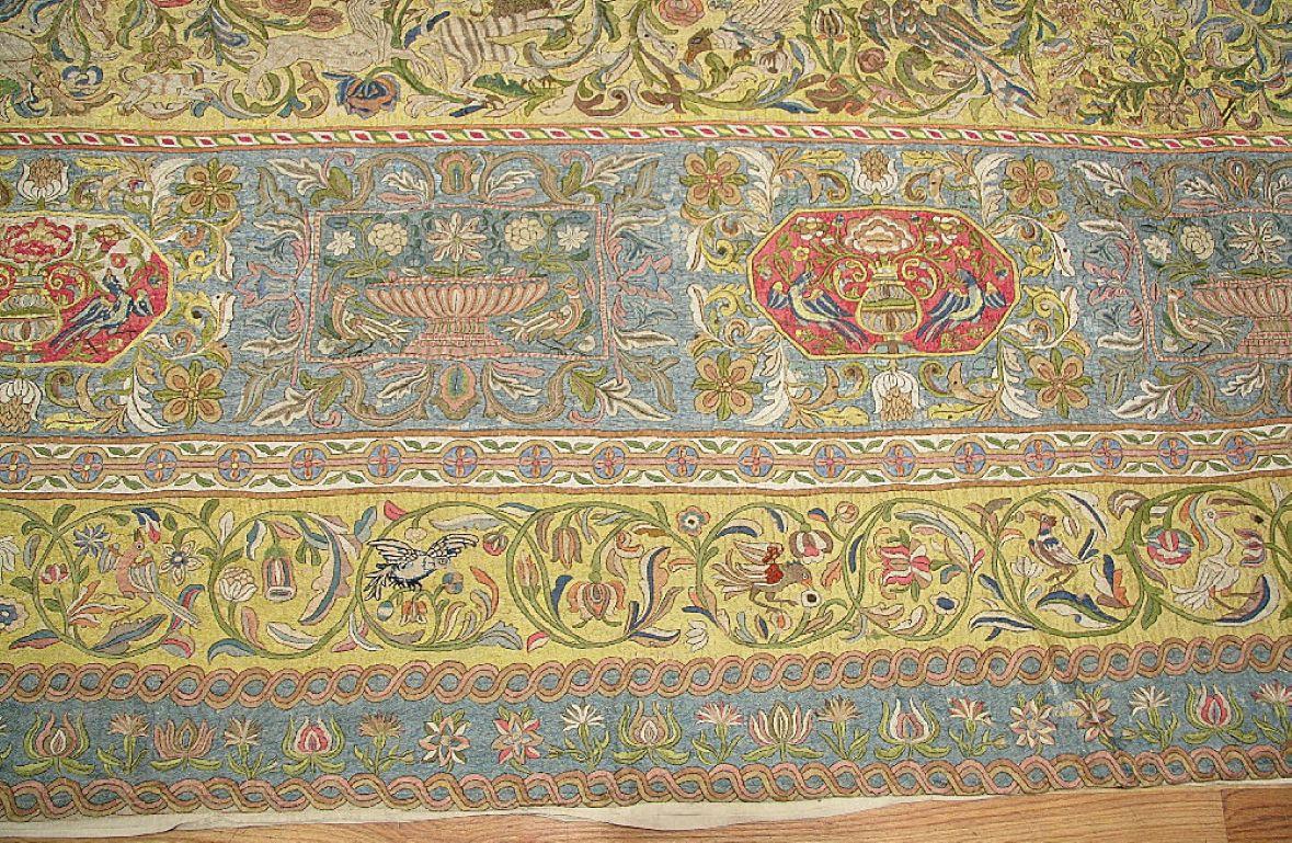 Nazmiyal Collection Tappeto indo-portoghese del XVII secolo 13 ft. x 26 ft. In condizioni buone in vendita a New York, NY