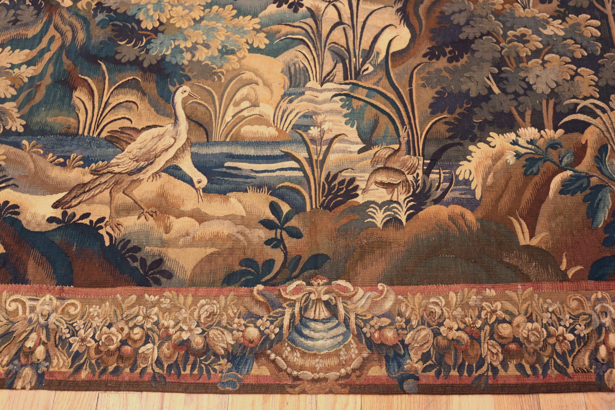 Nazmiyal Collection 18th Century French Verdure Tapestry 6'10
