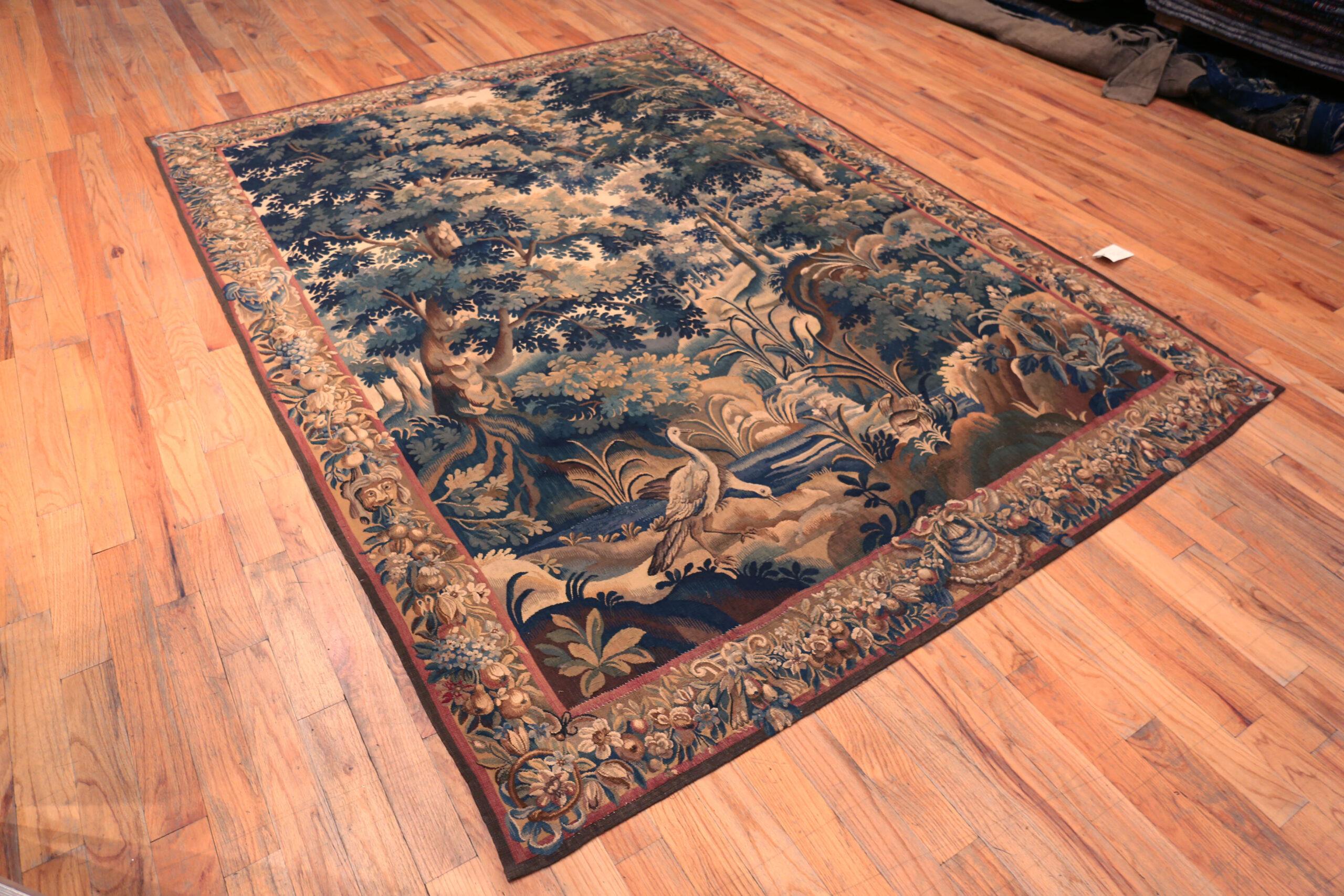 Nazmiyal Collection 18th Century French Verdure Tapestry 6'10