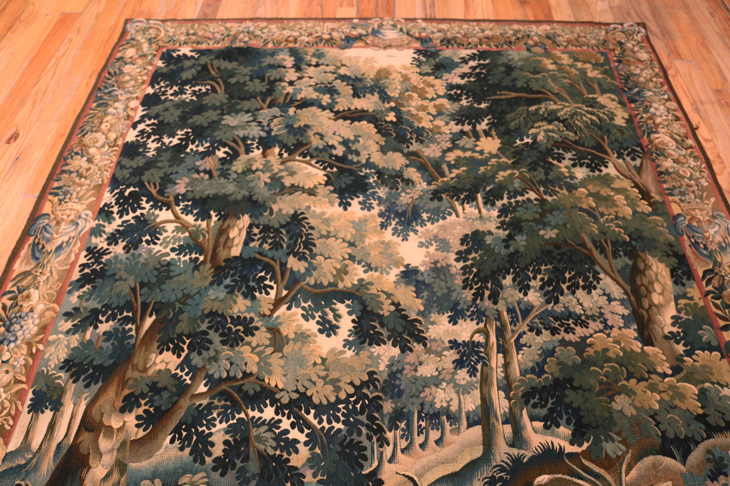 Nazmiyal Collection 18th Century French Verdure Tapestry 6'10