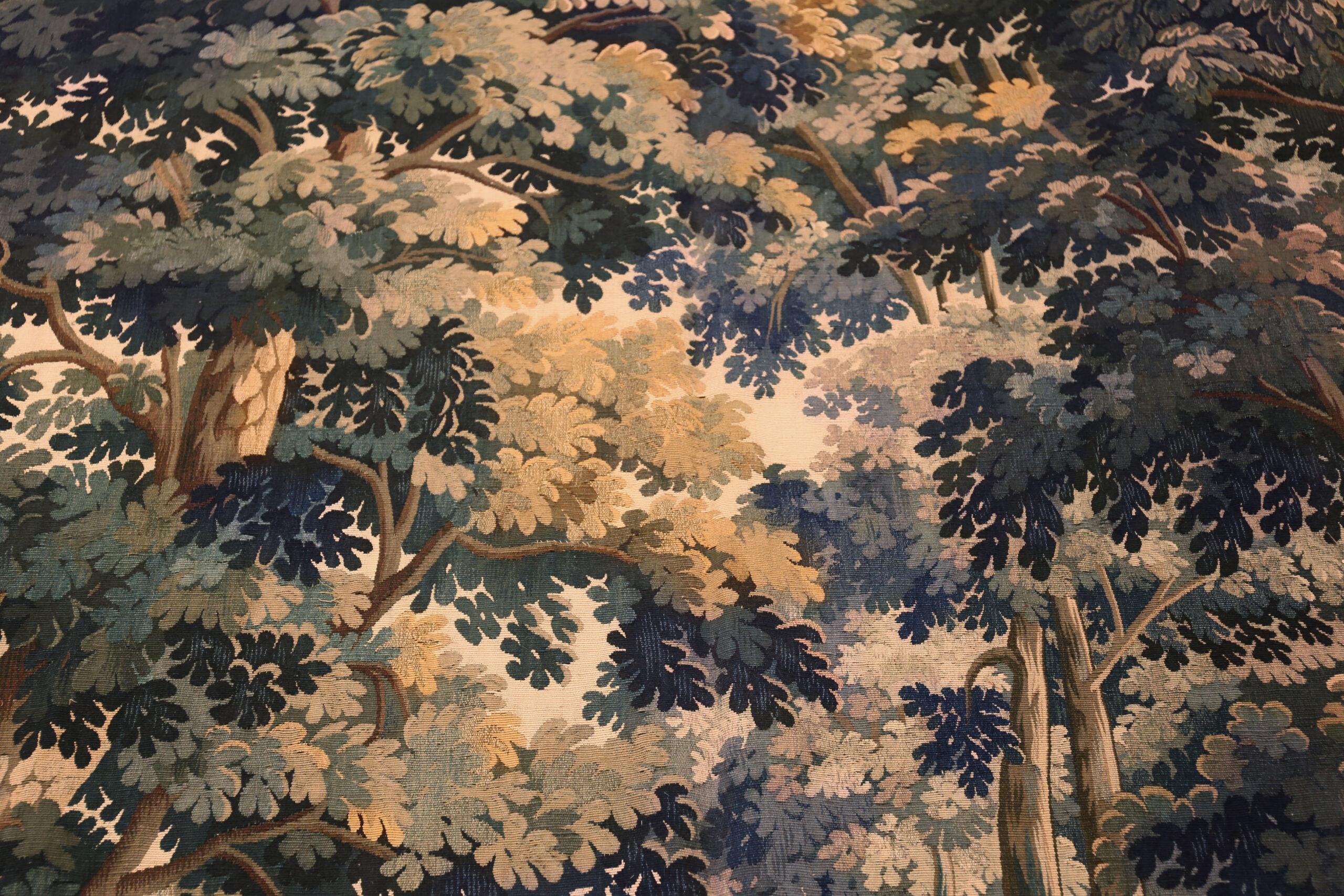 Gorgeous 18th Antique Century Silk & Wool French Verdure Tapestry, Country of origin: France, Circa date: 18th Century