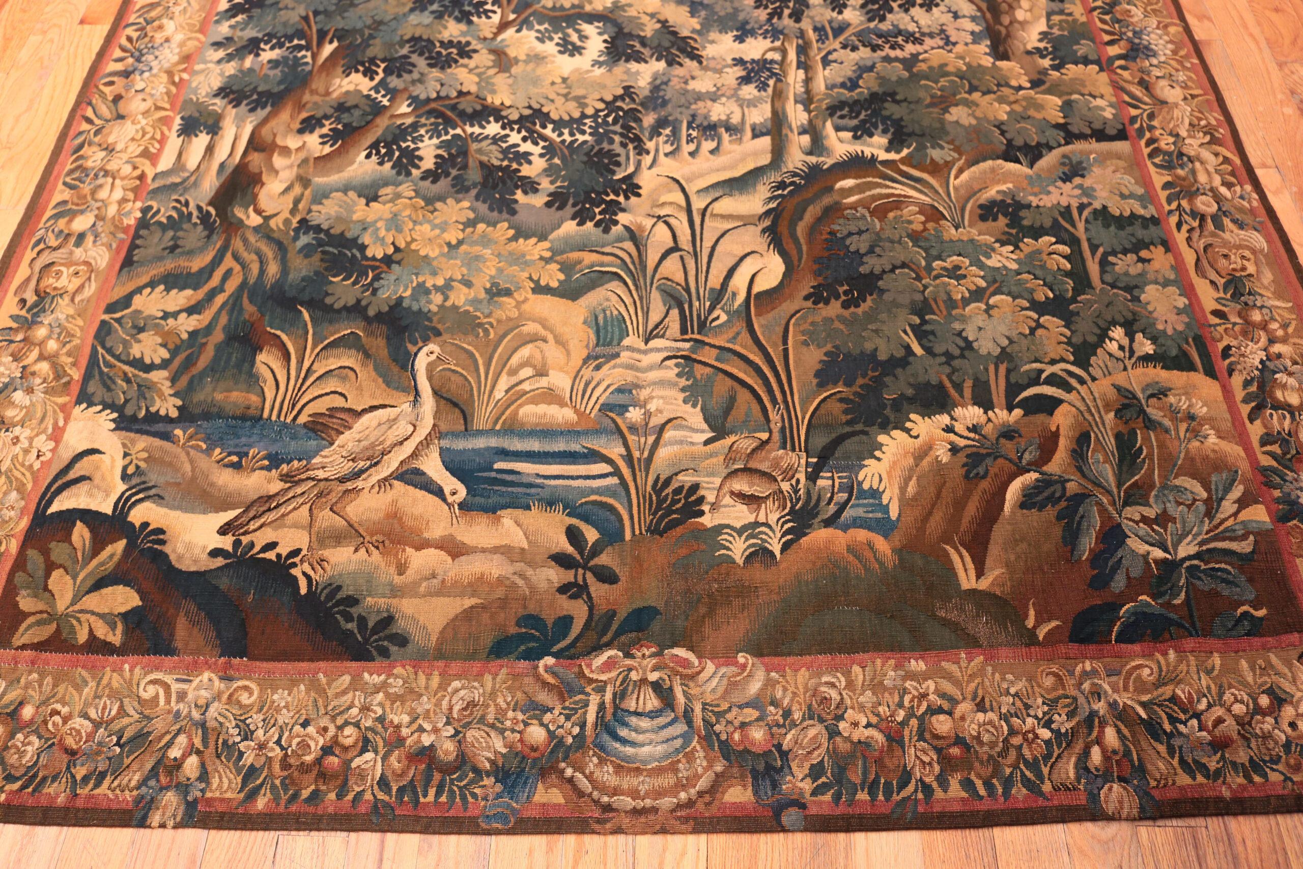 Wool Nazmiyal Collection 18th Century French Verdure Tapestry 6'10
