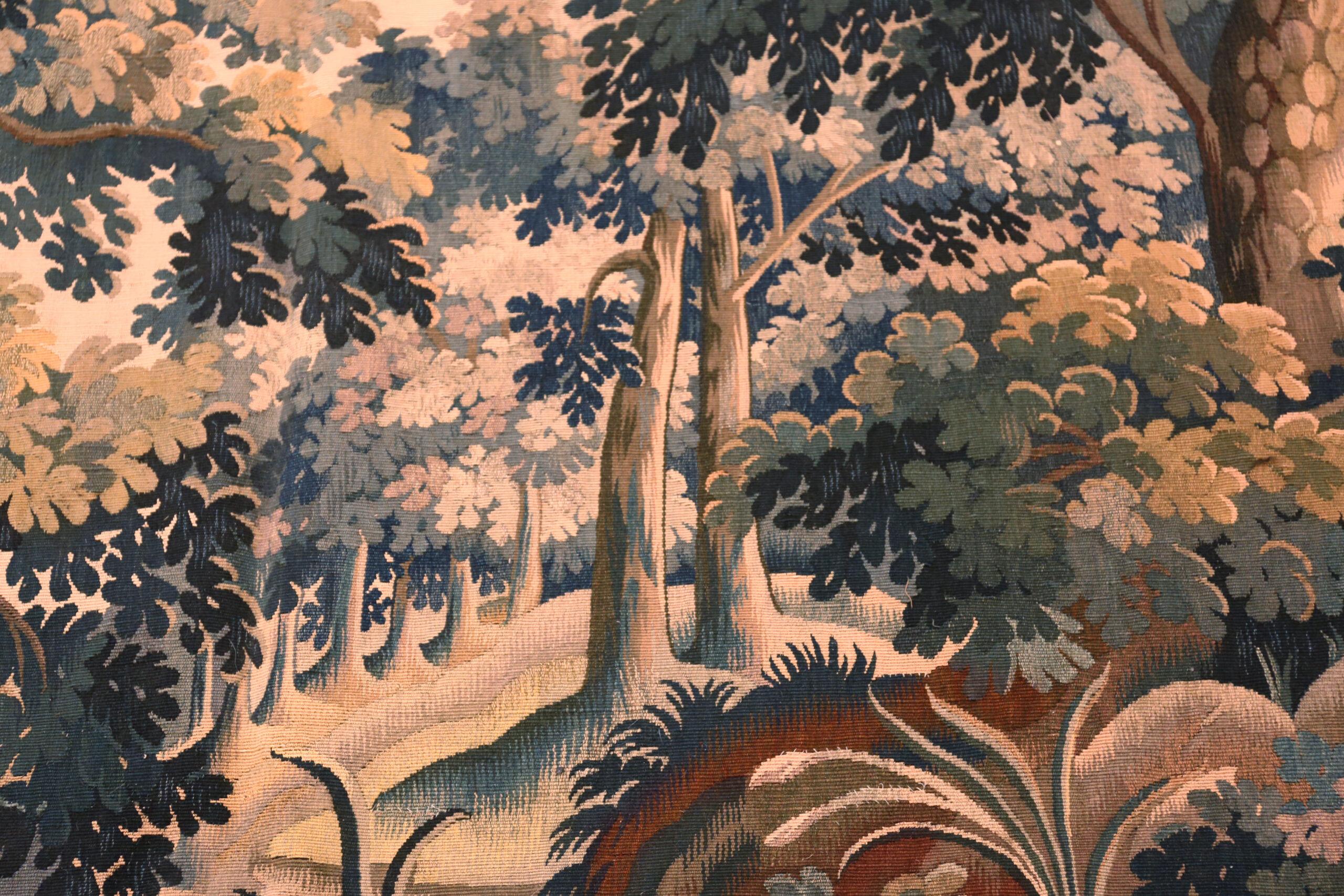 Nazmiyal Collection 18th Century French Verdure Tapestry 6'10