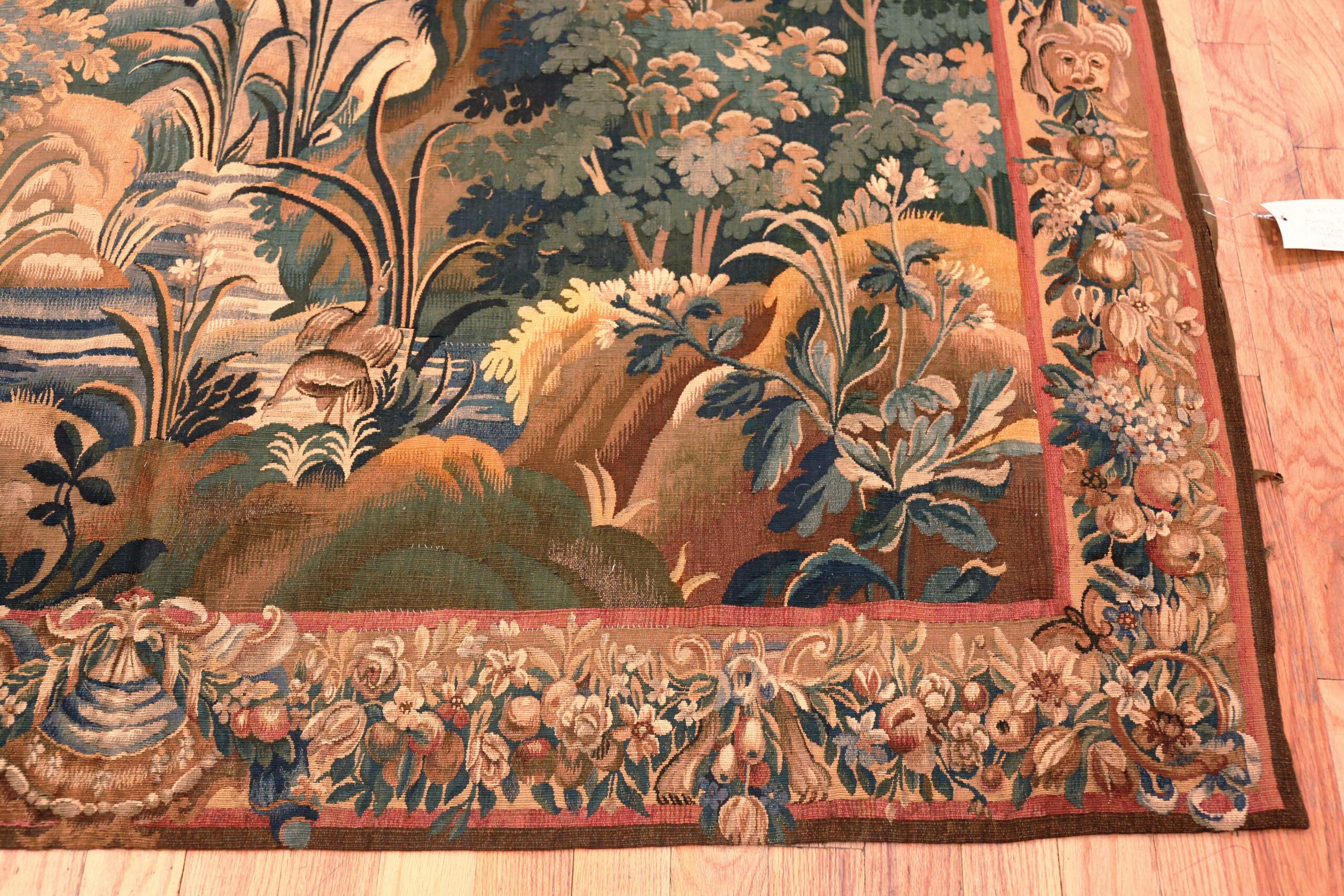 Nazmiyal Collection 18th Century French Verdure Tapestry 6'10