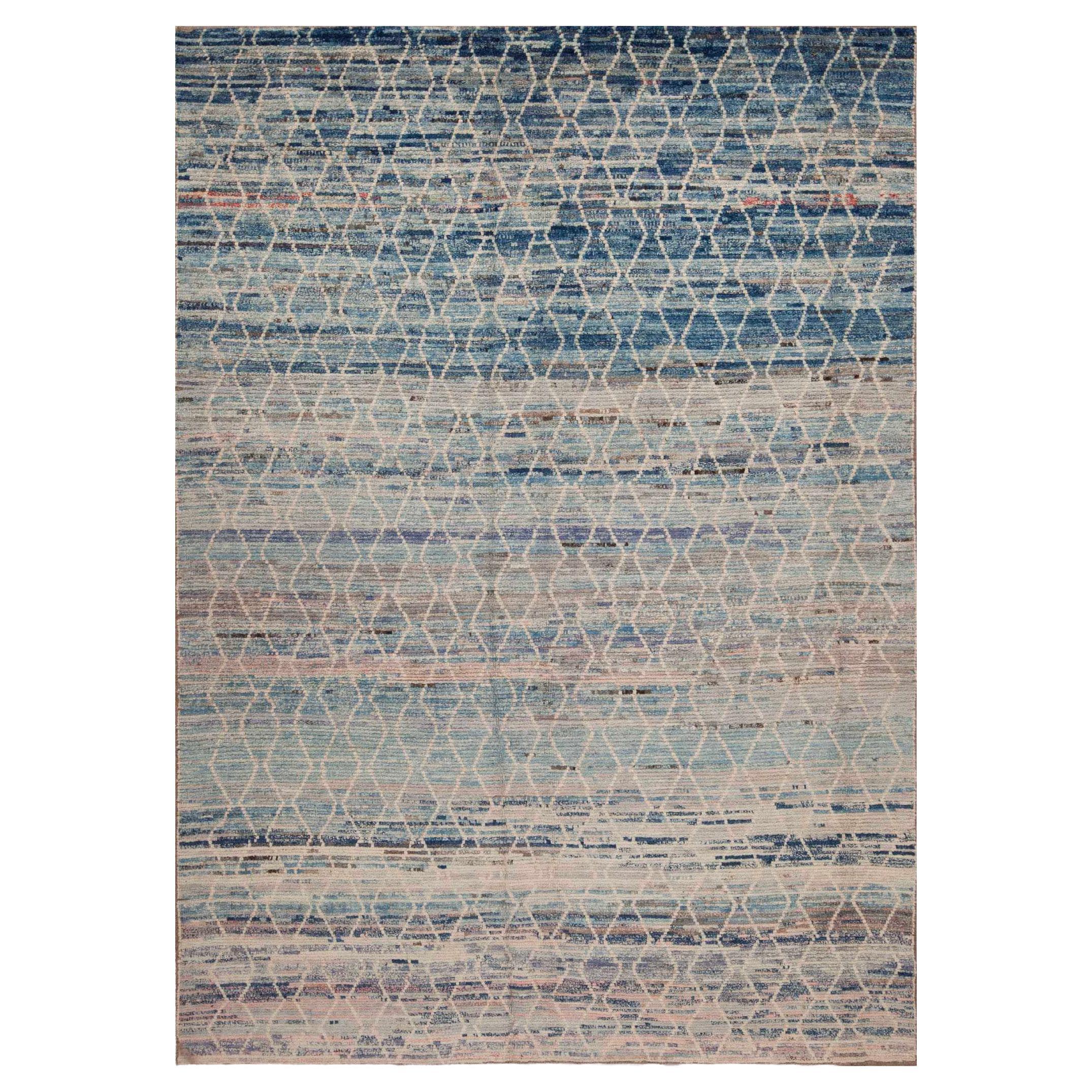 Collection Nazmiyal, couleur abrash, tribal, géométrique, moderne, tapis 6'4" x 9'