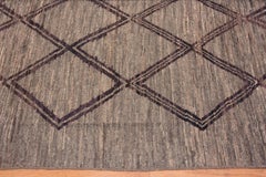 Nazmiyal Collection Abrash Modern Tribal Geometric Square Area Rug 8'9" x 9'