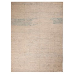 Nazmiyal Collection Abstract Ivory Cream Background Modern Rug 10'5" x 13'10"