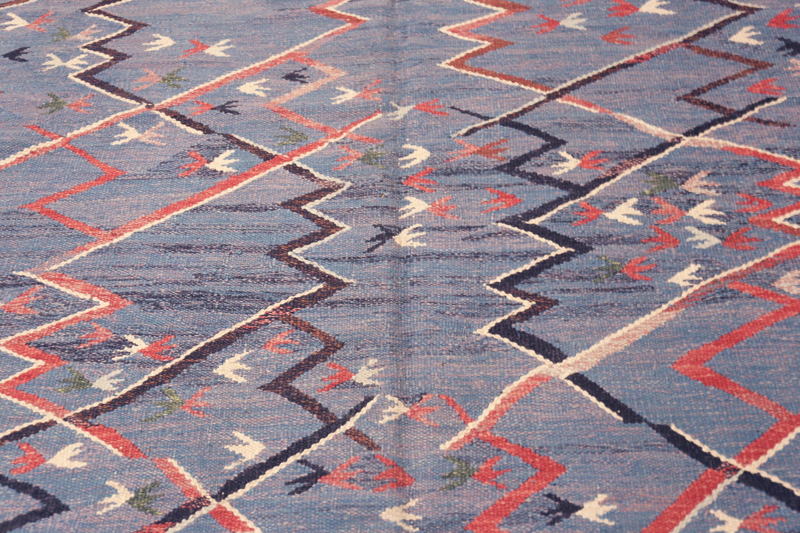 Annodato a mano Nazmiyal Collection Abstract Modern Kilim Rug 8 ft 4 in x 10 ft 5 in in vendita