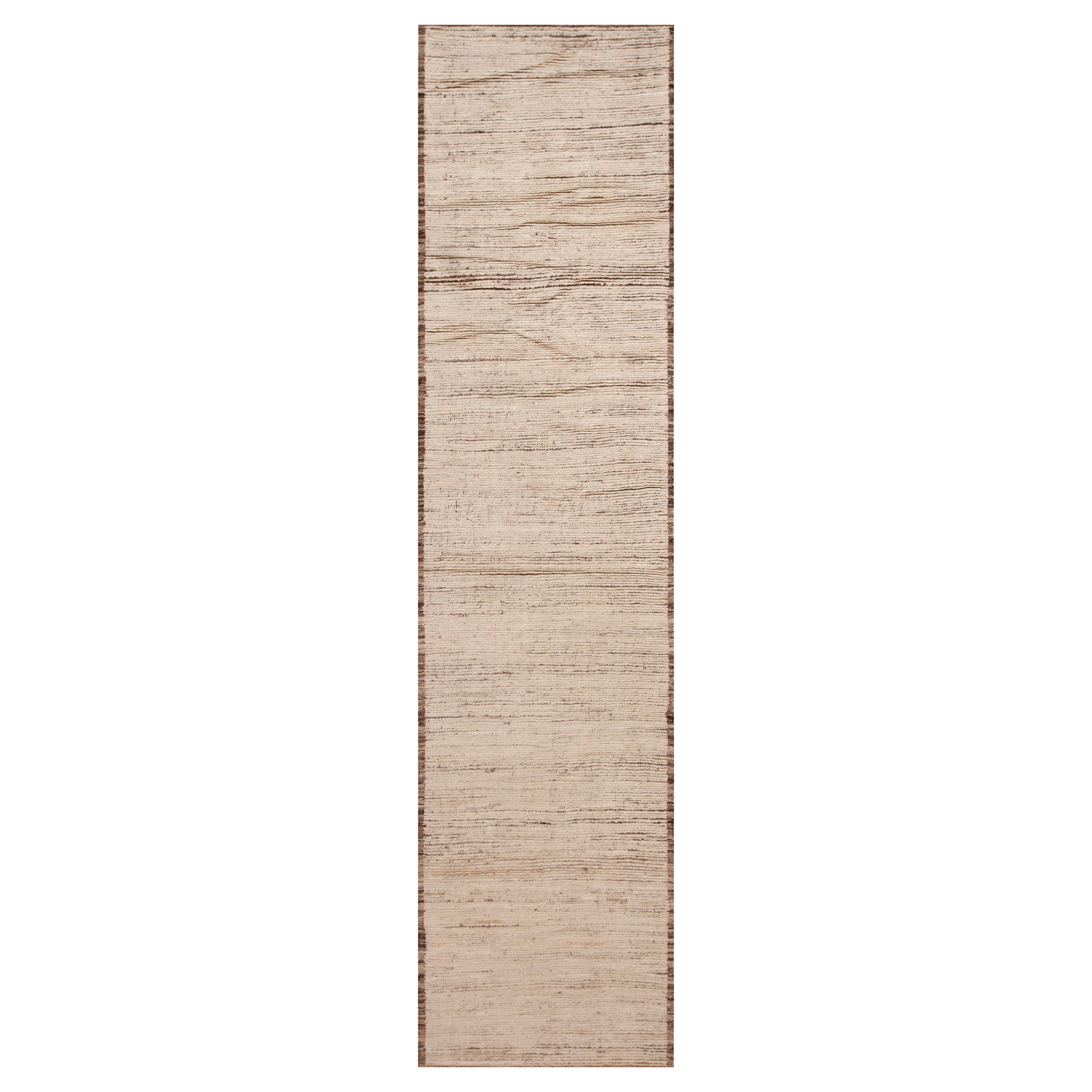 Nazmiyal Kollektion Abstrakter moderner minimalistischer Flur-Läufer 3'2" x 13'