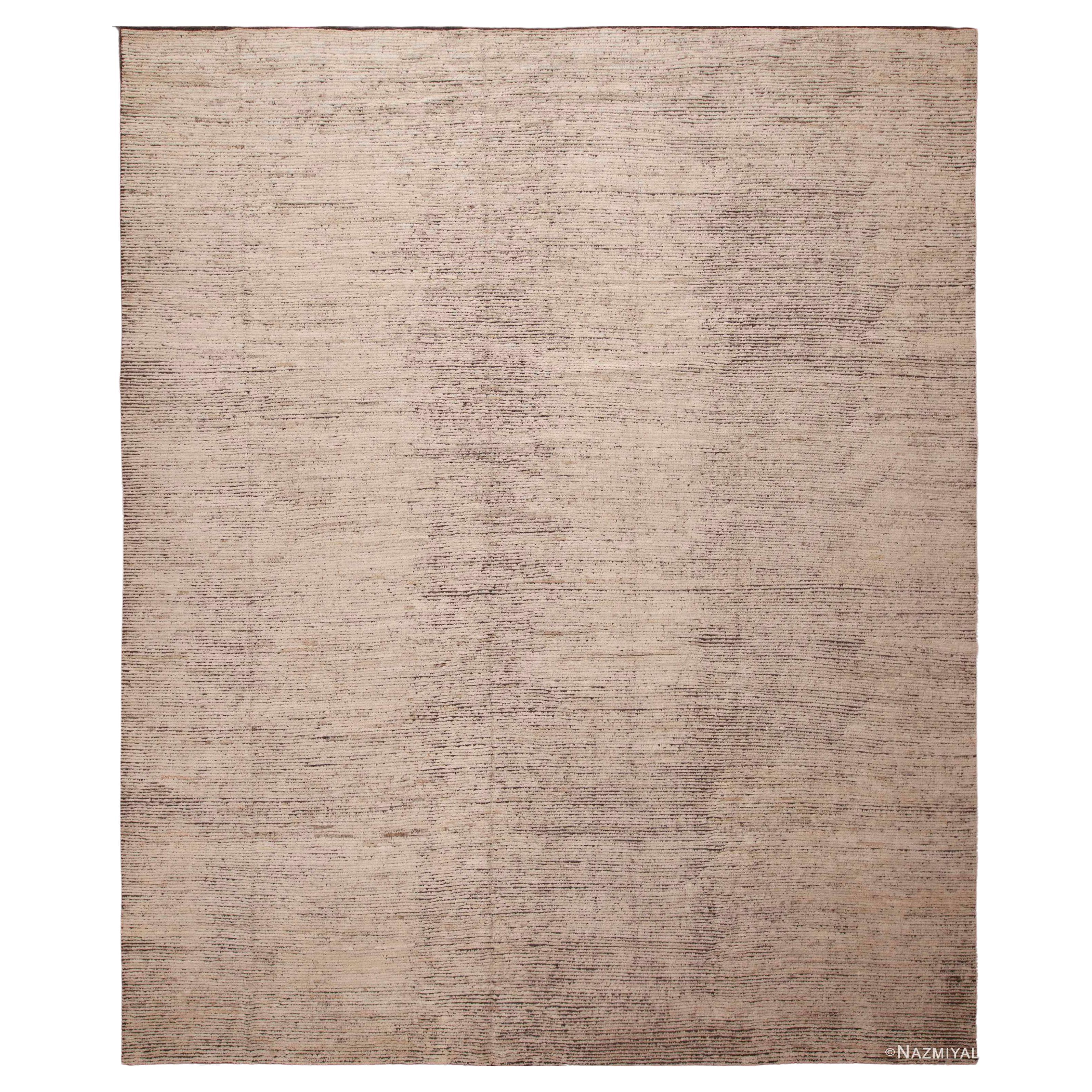 Nazmiyal Collection Abstract Modern Wool Pile Room Size Area Rug 12'3" x 14'6" For Sale