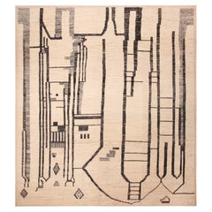 Nazmiyal Collection Tappeto per l'area moderna dal design primitivo astratto 13'7" x 14'6"