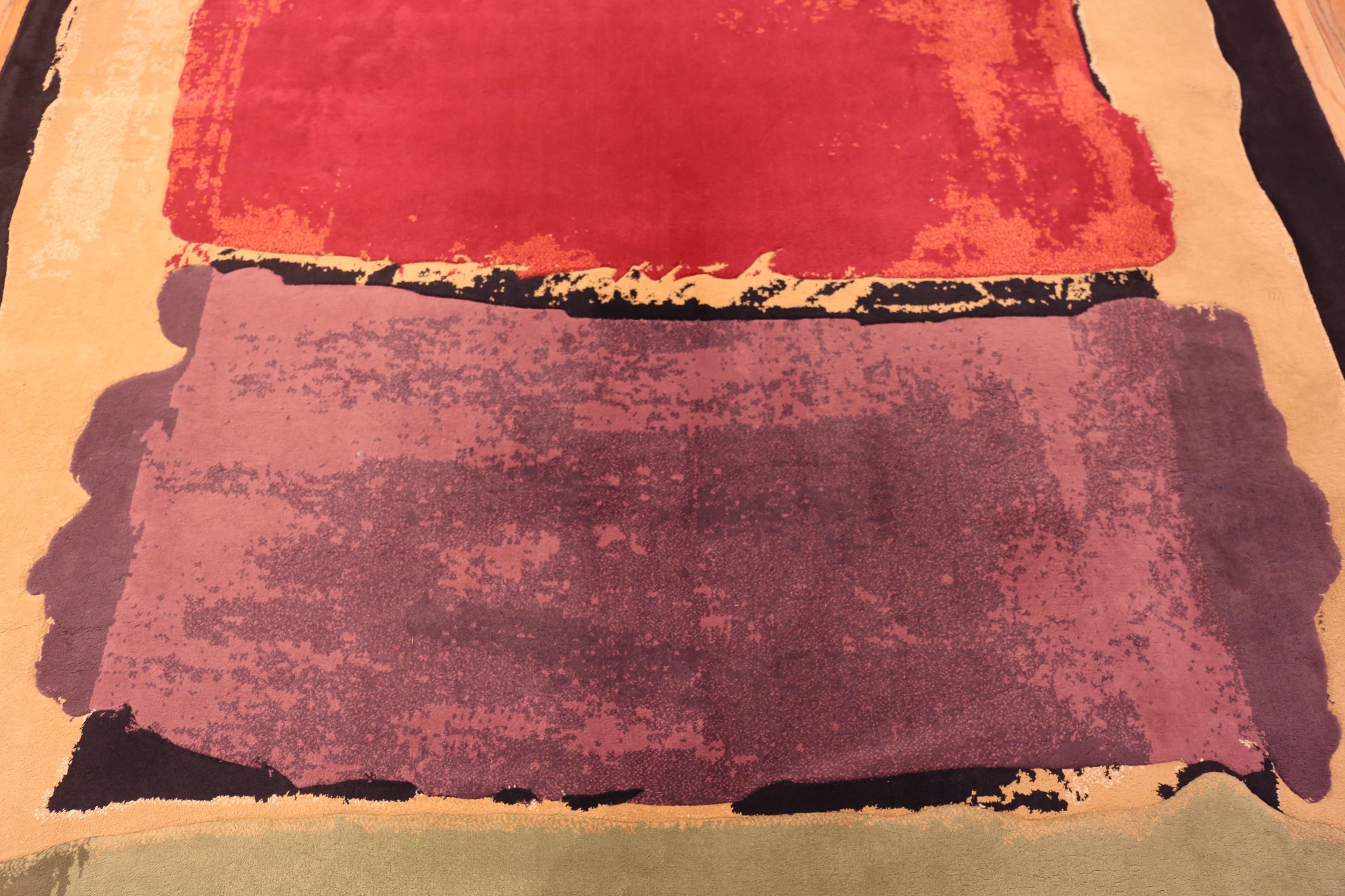 Nazmiyal Collection nach Andy Warhol Vintage Teppich 7 ft 9 in x 10 ft 9 in (Handgeknüpft) im Angebot