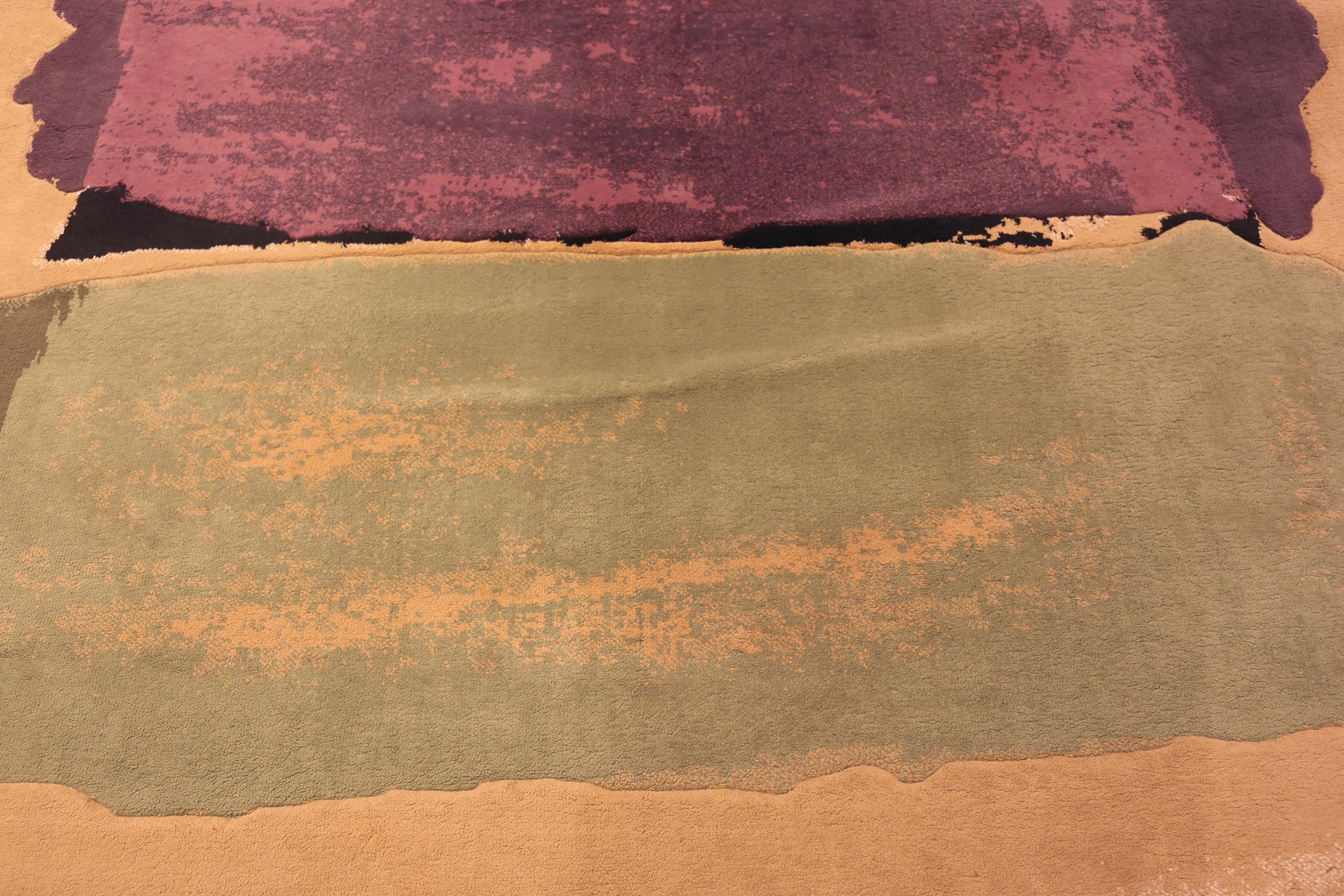 Nazmiyal Collection nach Andy Warhol Vintage Teppich 7 ft 9 in x 10 ft 9 in (Wolle) im Angebot