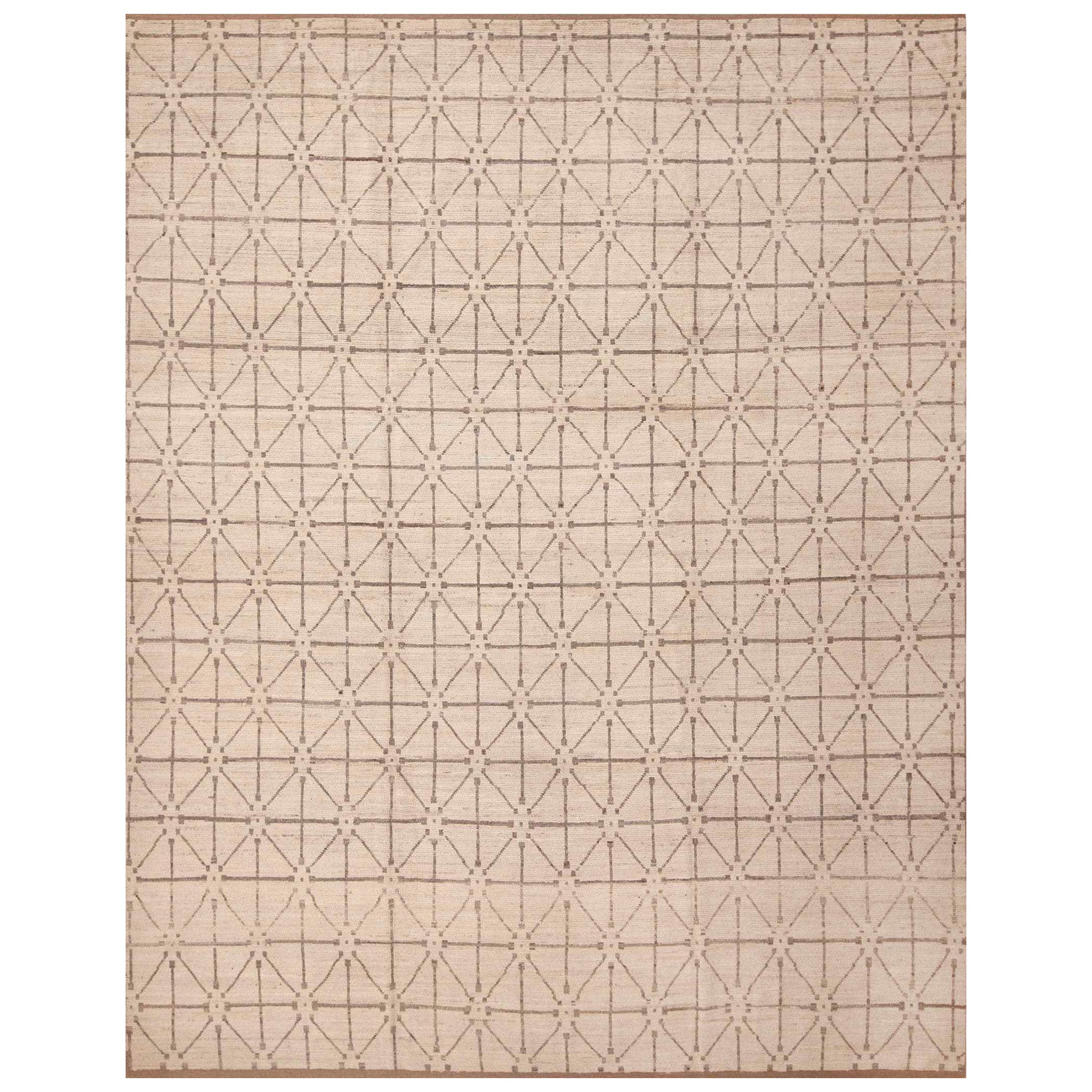 Collection Nazmiyal, motif géométrique en forme de diamant, 9'7" x 12'2" en vente