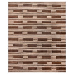 Tapis Kilim géométrique et moderne tissé à plat collection Nazmiyal collection 12'1" x 14'10"