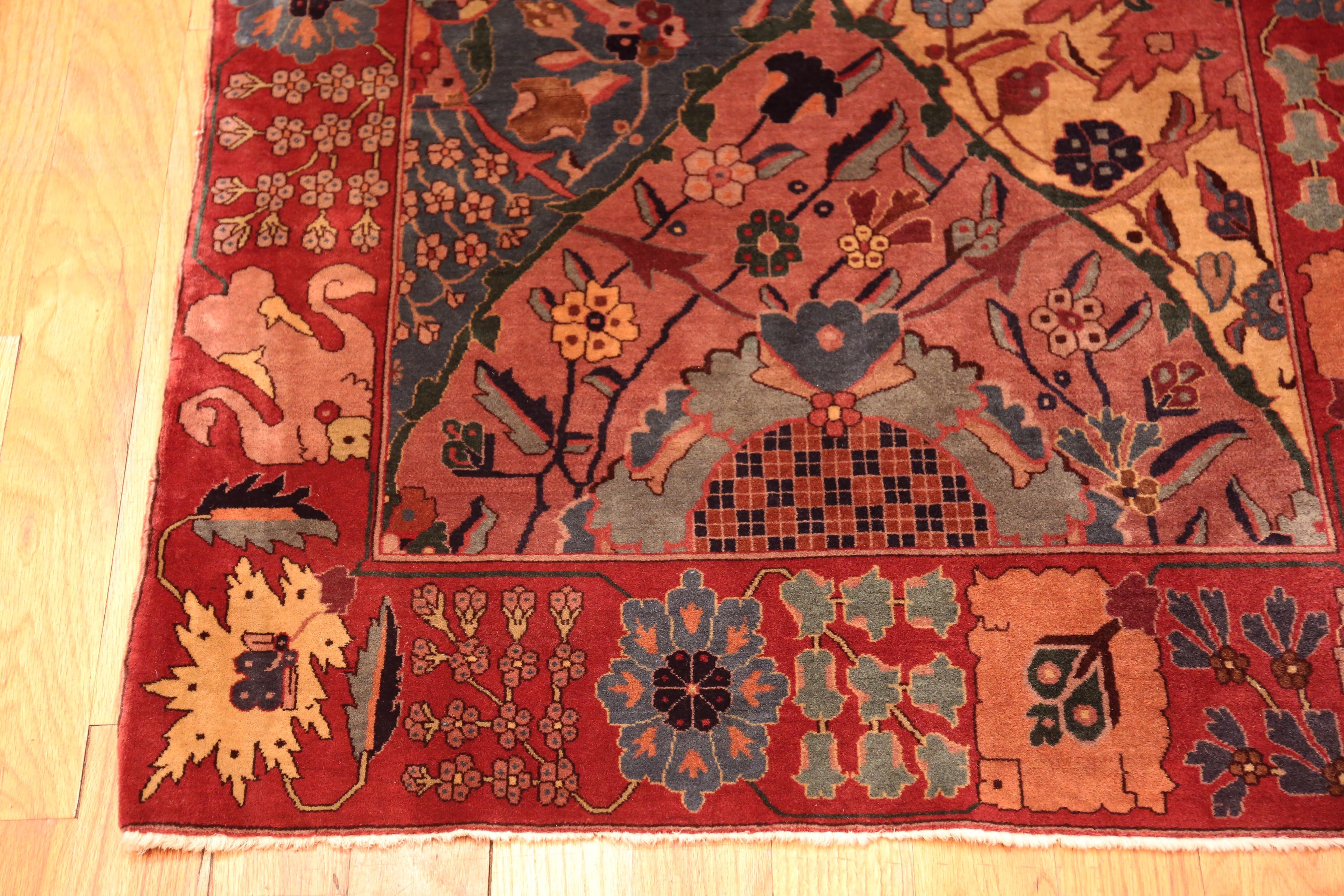 Nazmiyal Collection Antique Agra Teppich 3 ft x 4 ft (19. Jahrhundert) im Angebot