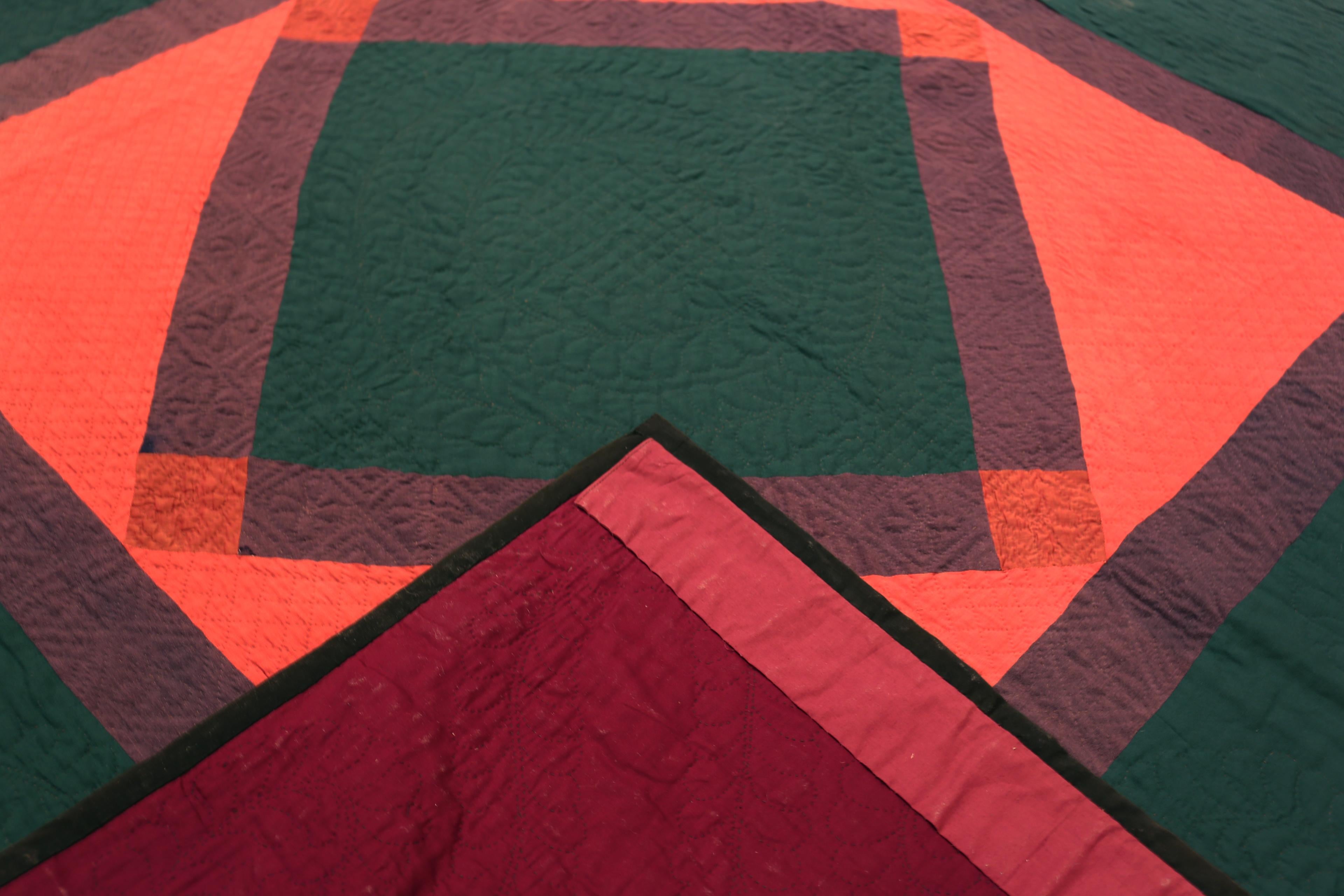 Nazmiyal Collection Antike amerikanische Amish Textil 5 ft 10 in x 6 ft (Handgeknüpft) im Angebot