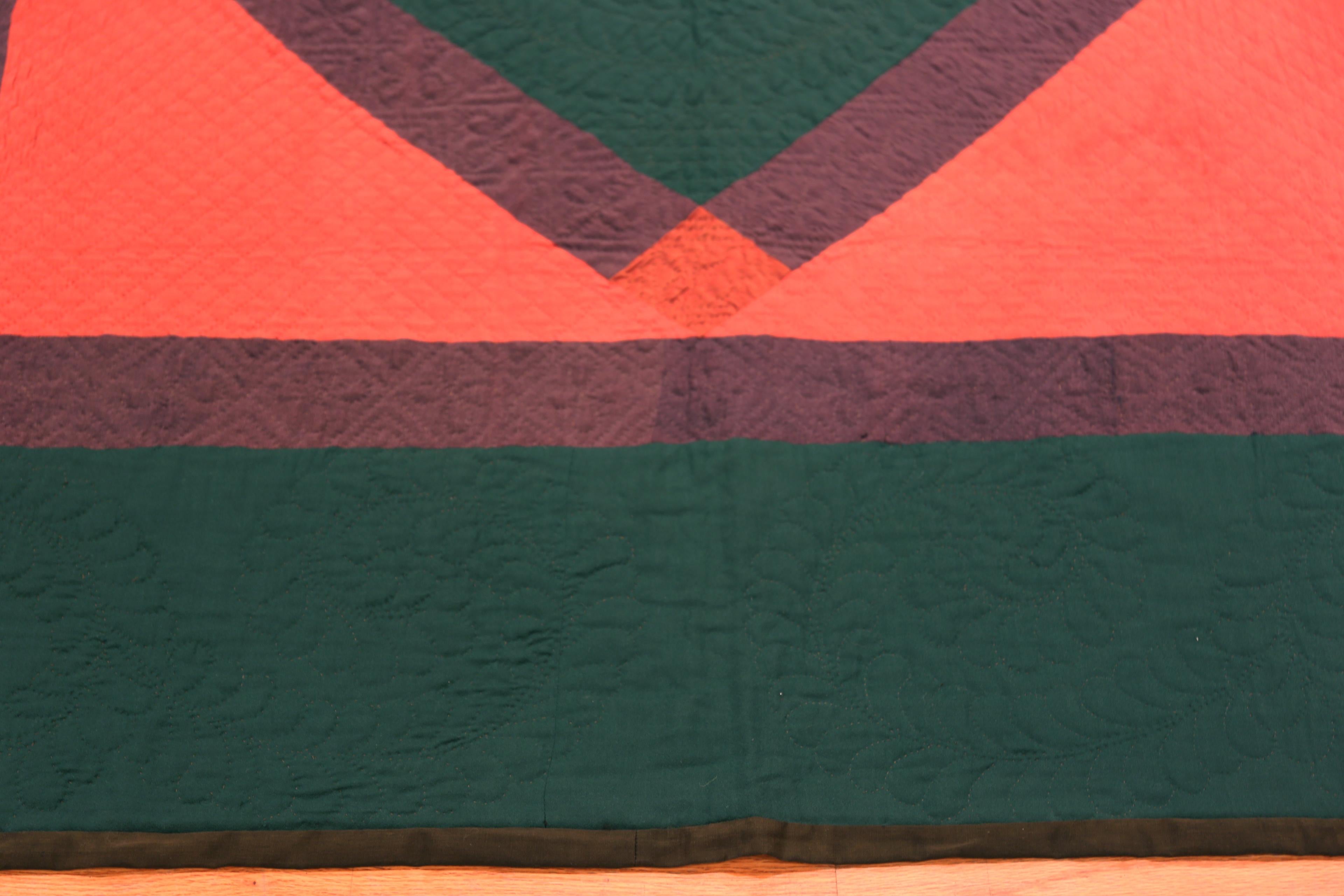 Nazmiyal Collection Antike amerikanische Amish Textil 5 ft 10 in x 6 ft im Zustand „Gut“ im Angebot in New York, NY