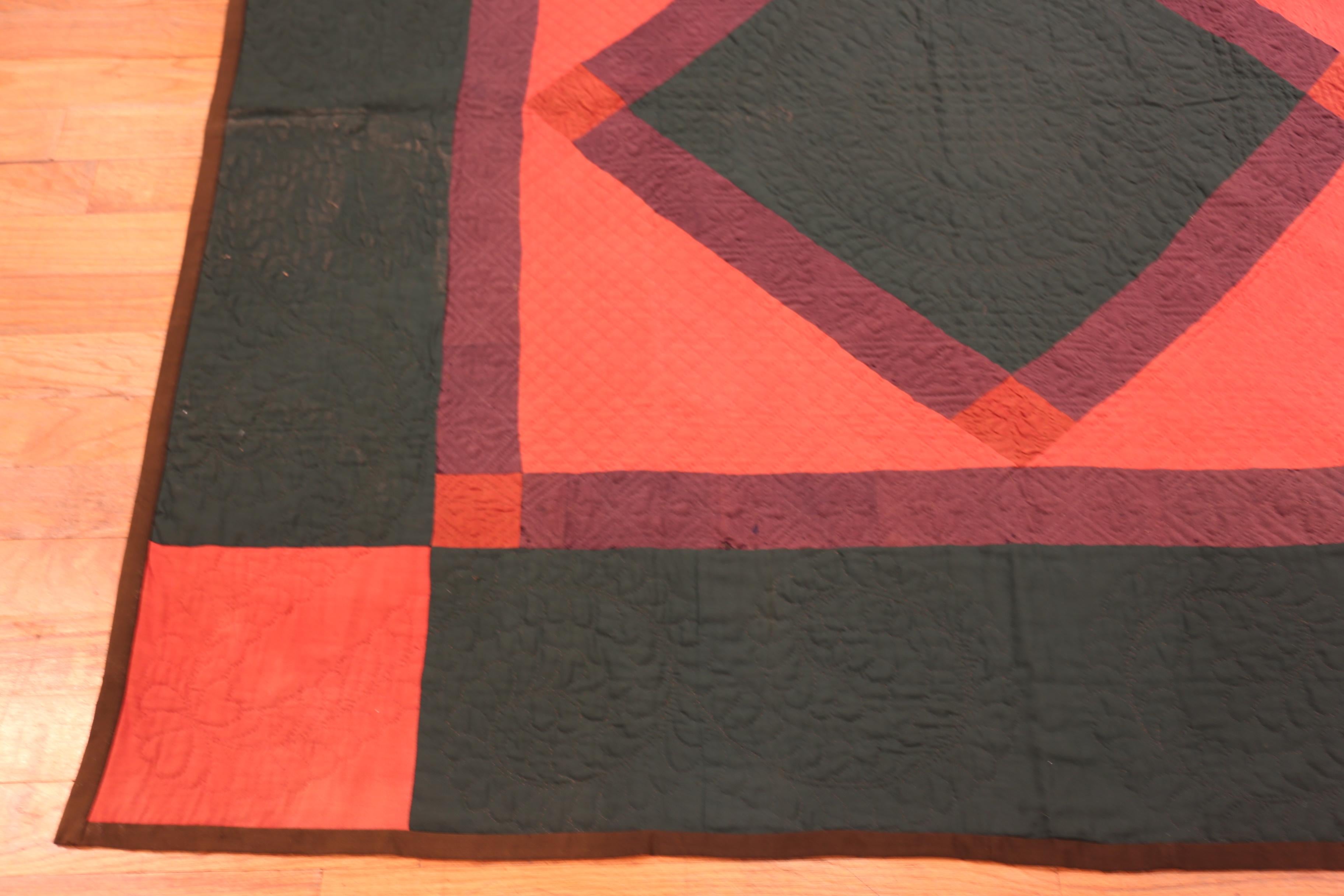 20th Century Nazmiyal Collection Antique American Amish Textile 5 ft 10 in x 6 ft For Sale