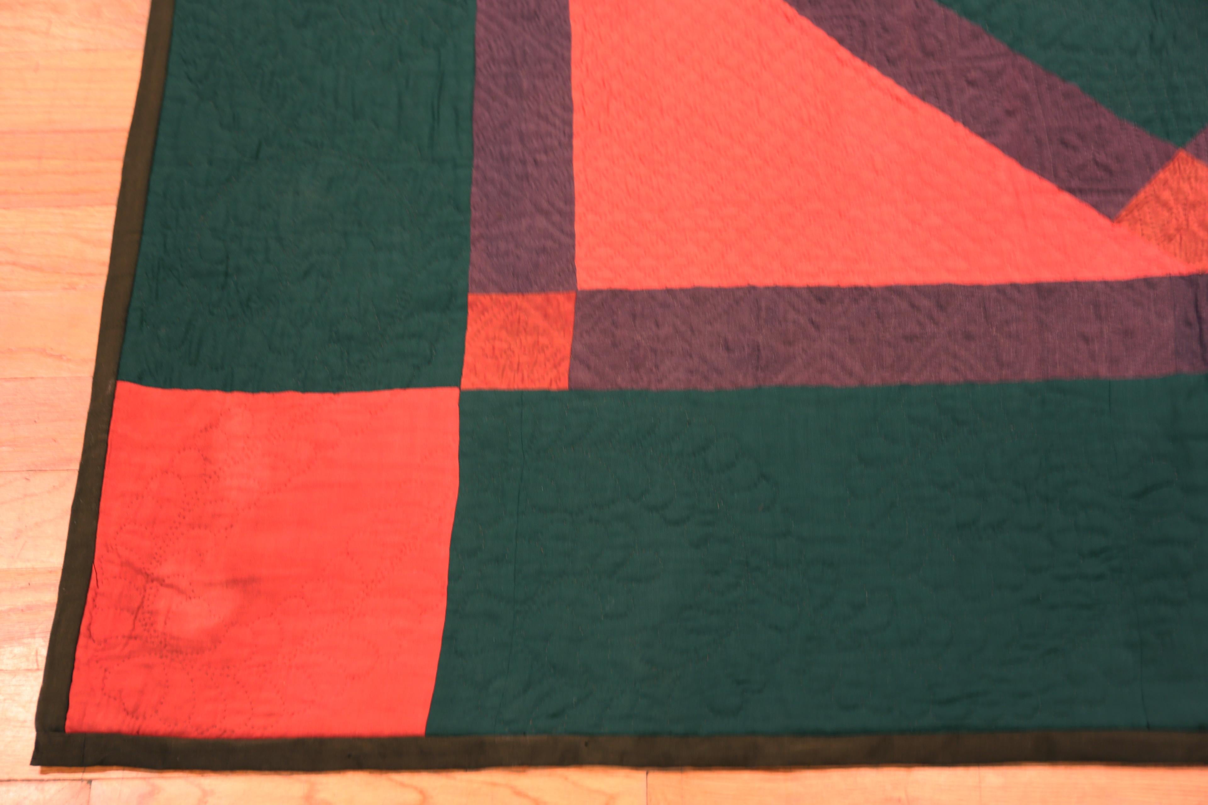 Nazmiyal Collection Antike amerikanische Amish Textil 5 ft 10 in x 6 ft im Angebot 1