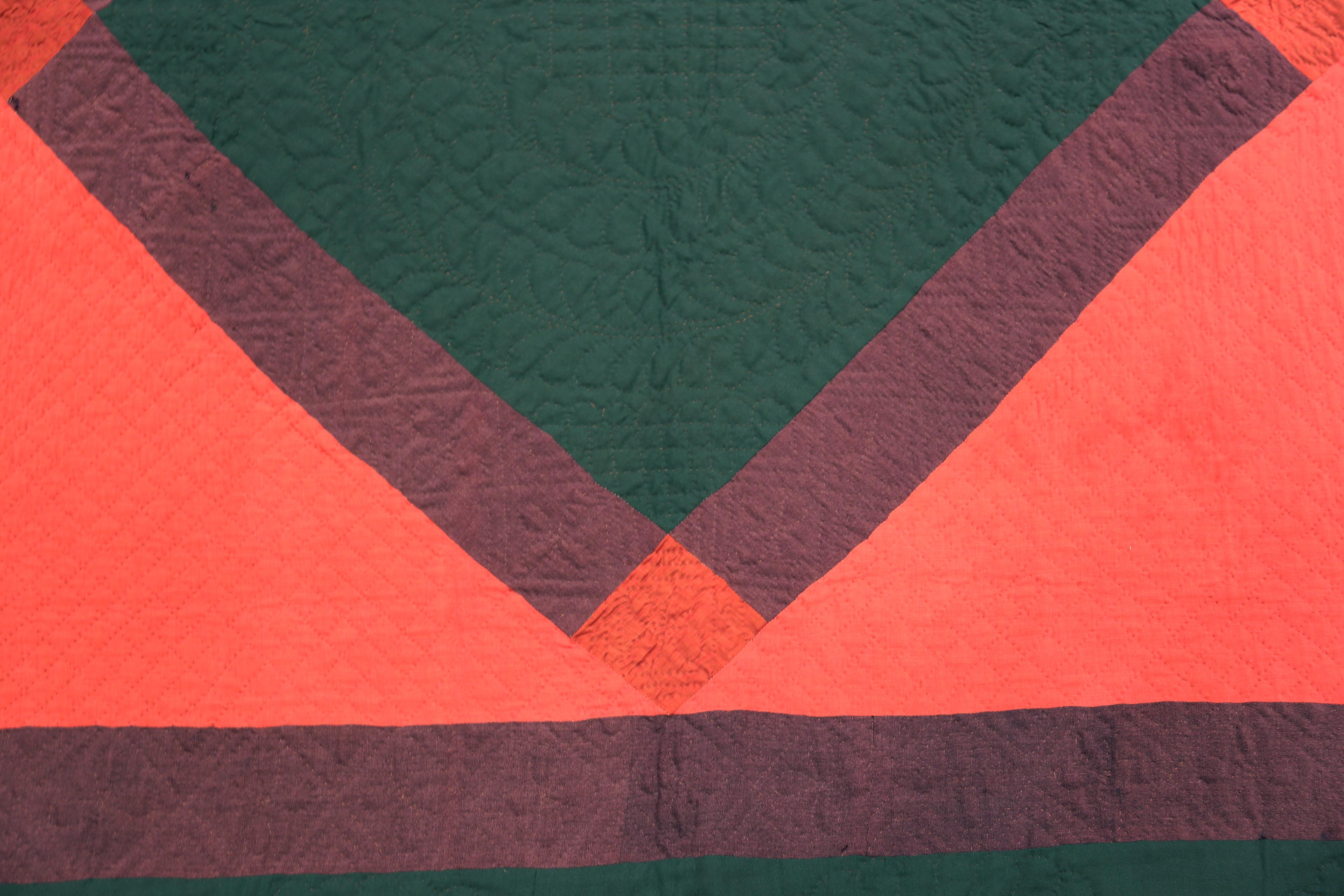 Nazmiyal Collection Antike amerikanische Amish Textil 5 ft 10 in x 6 ft im Angebot 2