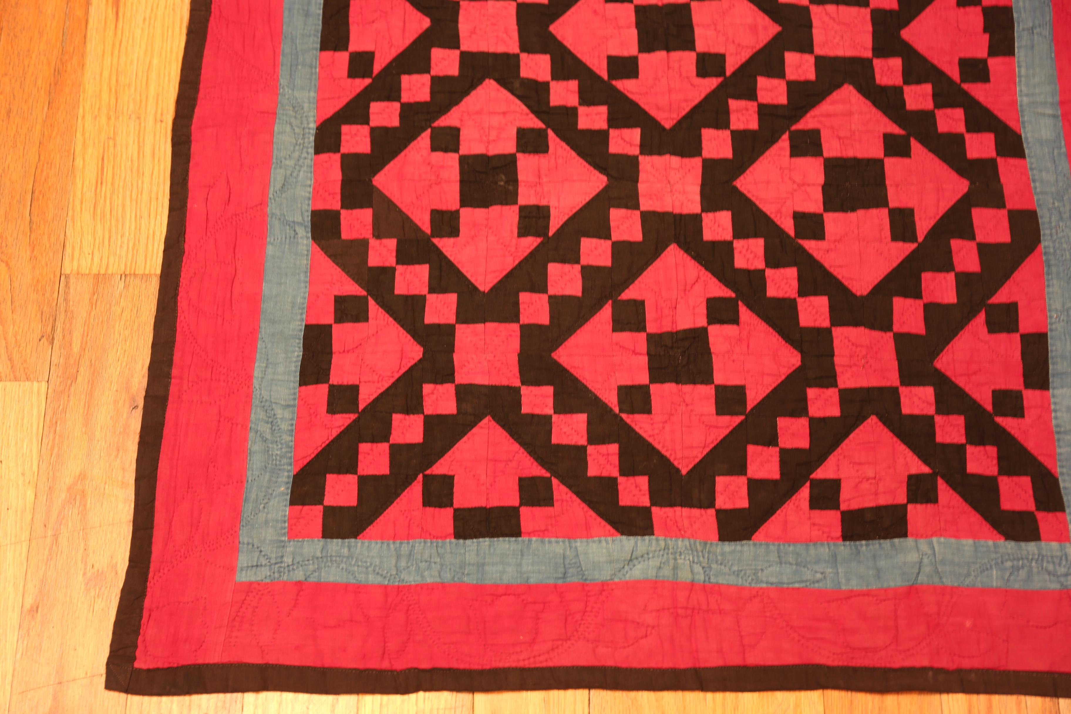 Americano Nazmiyal Collection Antique American California Quilt 2 ft 7 in x 3 ft 1 in in vendita