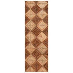 Nazmiyal Collection Antique American Hooked Runner Rug 3 ft 5 in x 10 ft 6 in