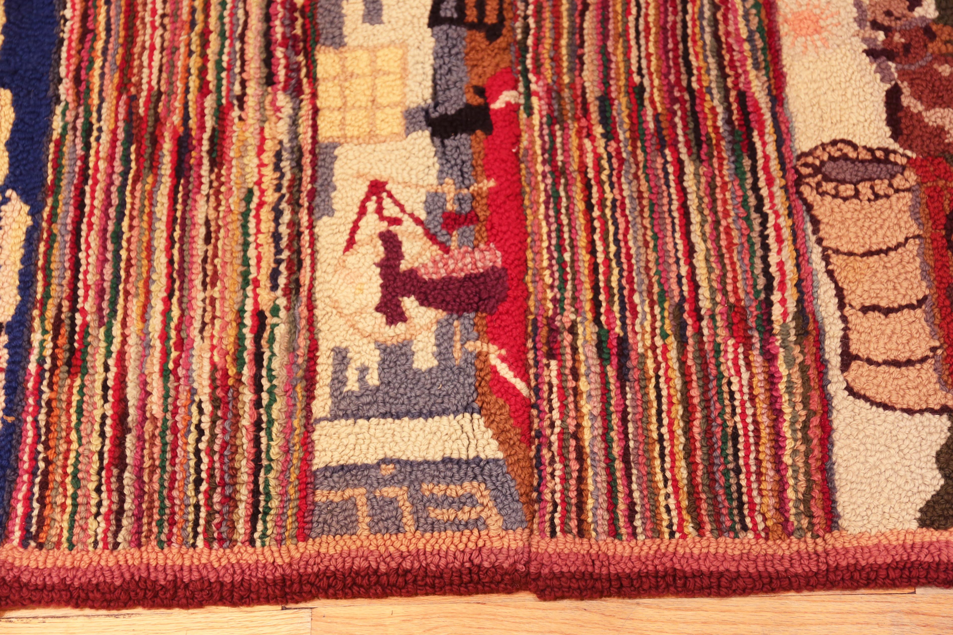 Nazmiyal Collection Antique American Läufer Teppich 2 ft 2 in x 5 ft 7 in (amerikanisch) im Angebot