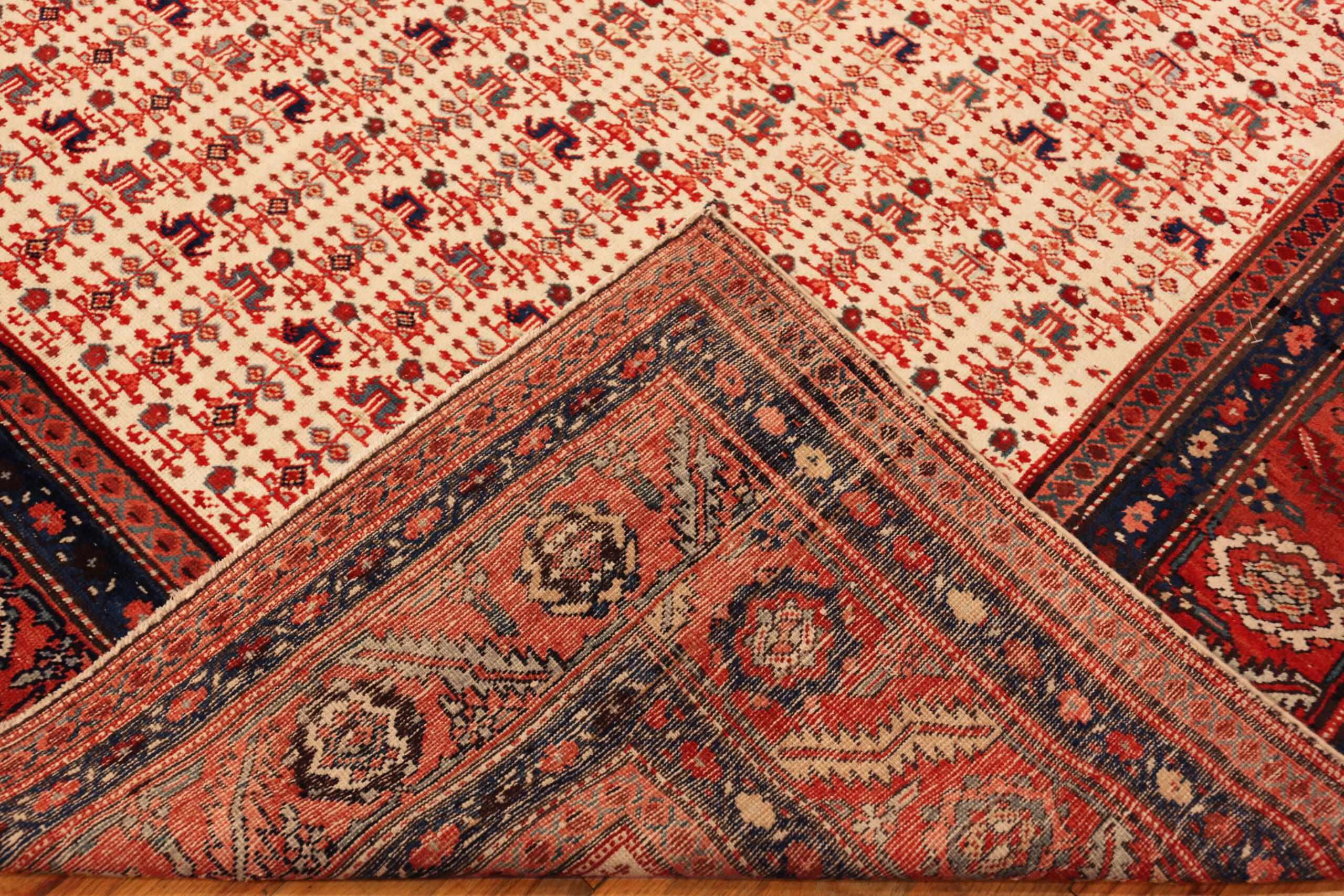 20th Century Nazmiyal Collection Antique Bakshaish Persian Carpet 7 ft 5 in x 12 ft 3 in For Sale
