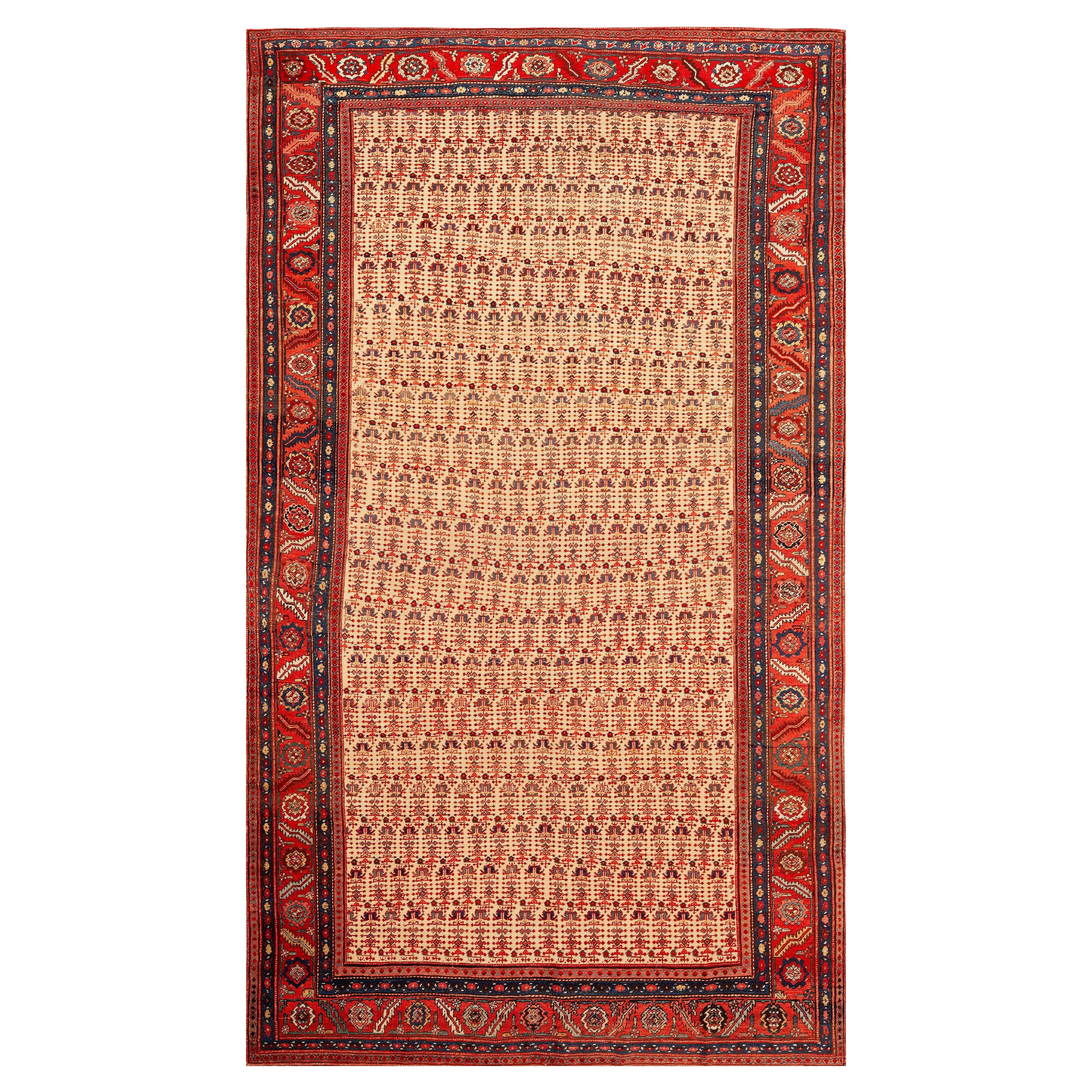 Nazmiyal Collection Antique Bakshaish Persian Carpet 7 ft 5 in x 12 ft 3 in For Sale