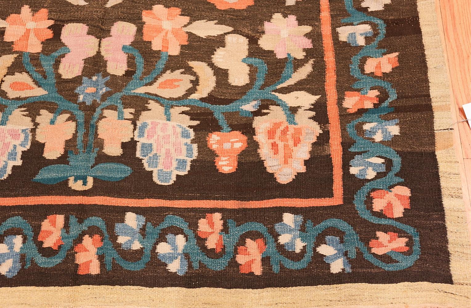 Hand-Woven Antique Bessarabian Kilim. 5 ft 2 in x 9 ft For Sale
