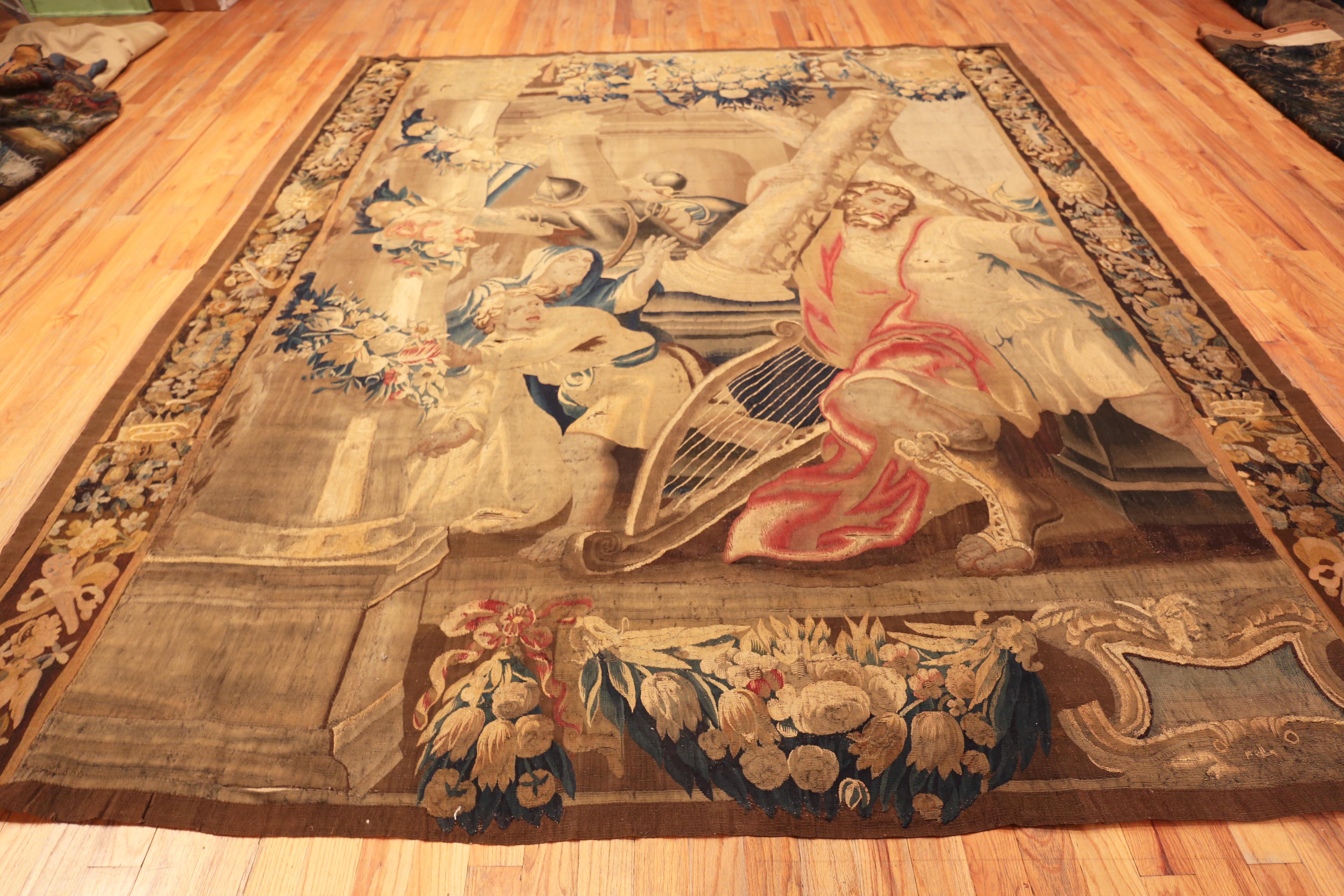 Baroque Nazmiyal Collection Antique Biblical Tapestry 9 ft 5 in x 11 ft 3 in For Sale
