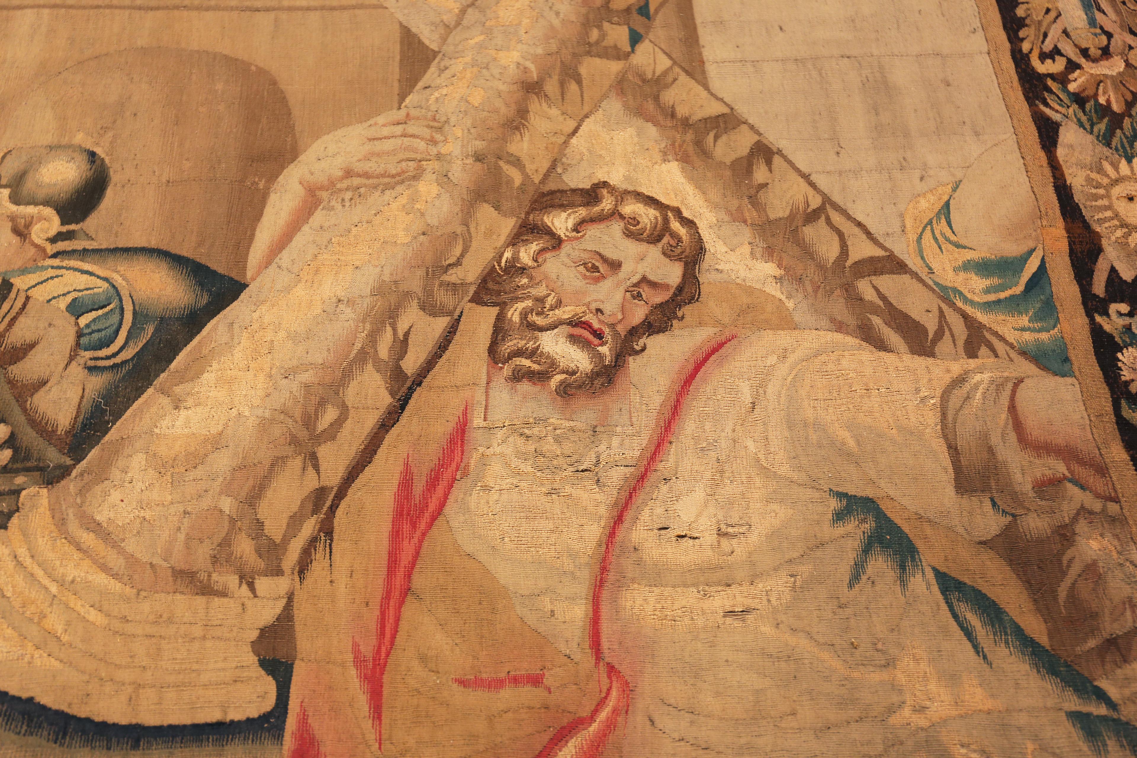 Belgian Nazmiyal Collection Antique Biblical Tapestry 9 ft 5 in x 11 ft 3 in For Sale
