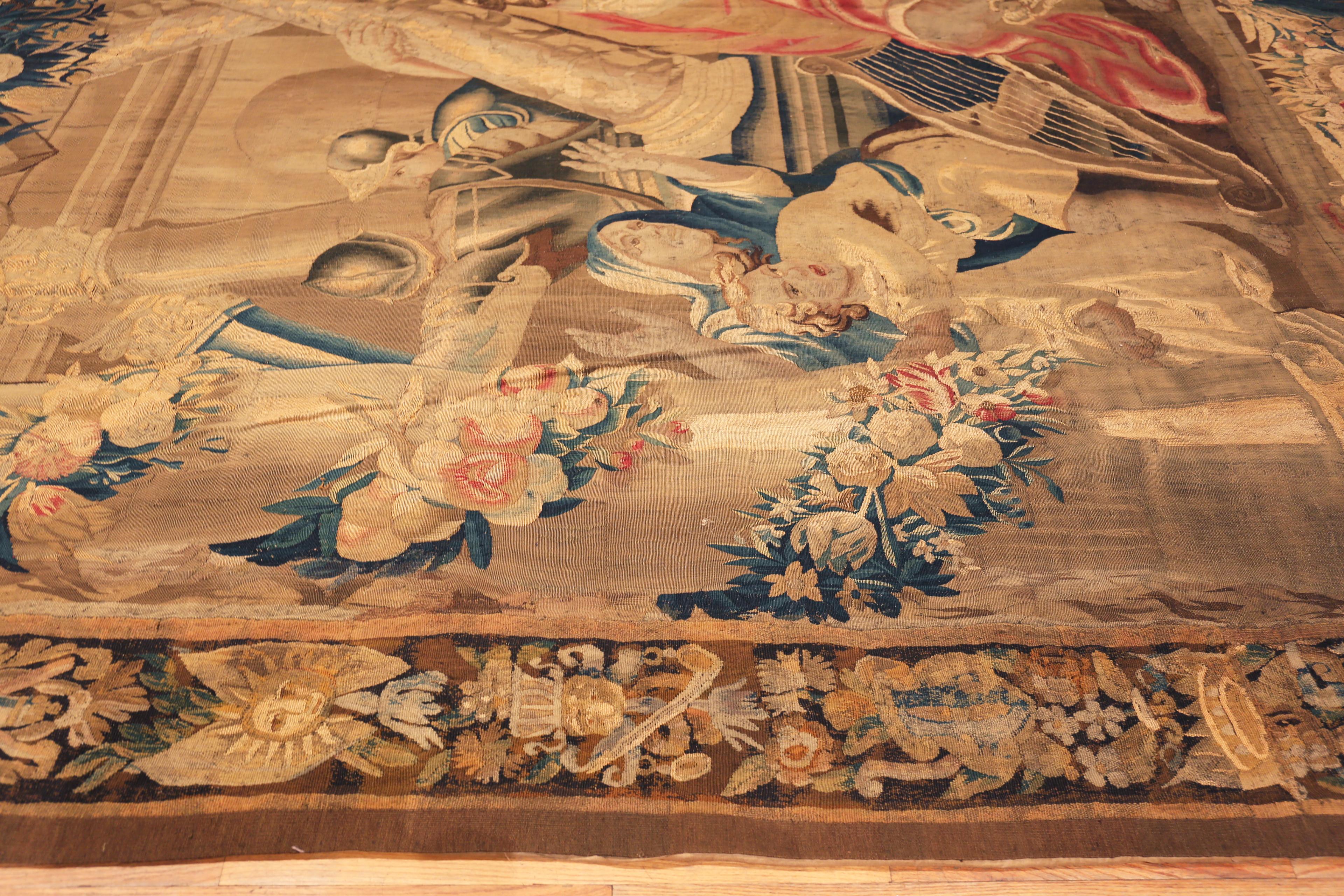 18th Century and Earlier Nazmiyal Collection Antique Biblical Tapestry 9 ft 5 in x 11 ft 3 in For Sale