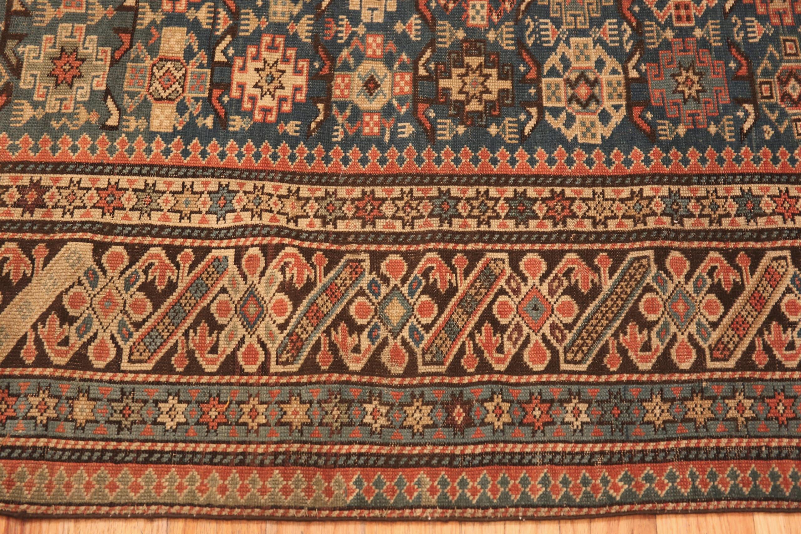 Antique Caucasian Chi Chi Rug, Country Of Origin: Caucasus, Circa date: 1900. Size: 4 ft x 5 ft 1 in (1.22 m x 1.55 m)