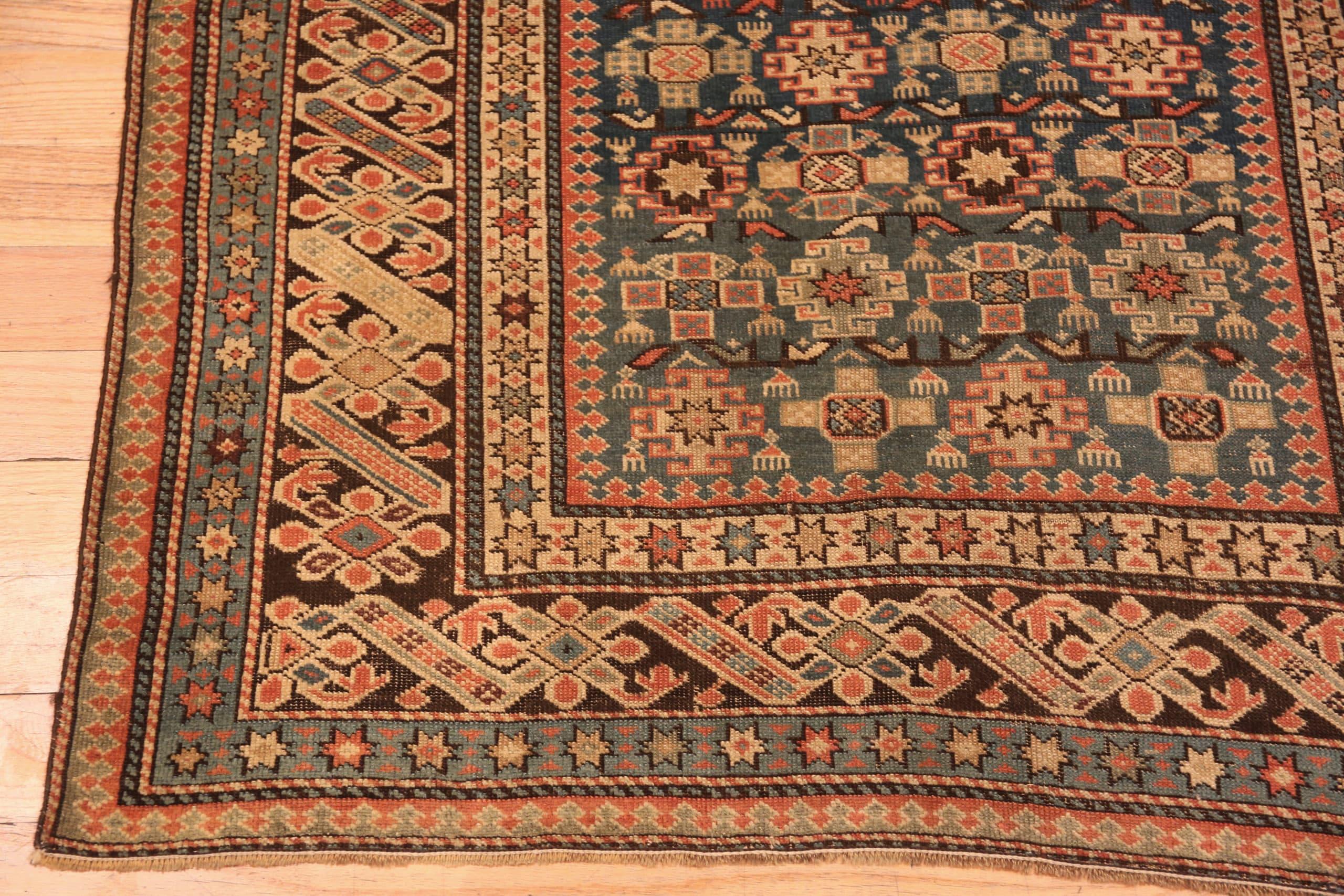 Tribal Antique Caucasian Chi Chi Rug. 4 ft x 5 ft 1 in For Sale