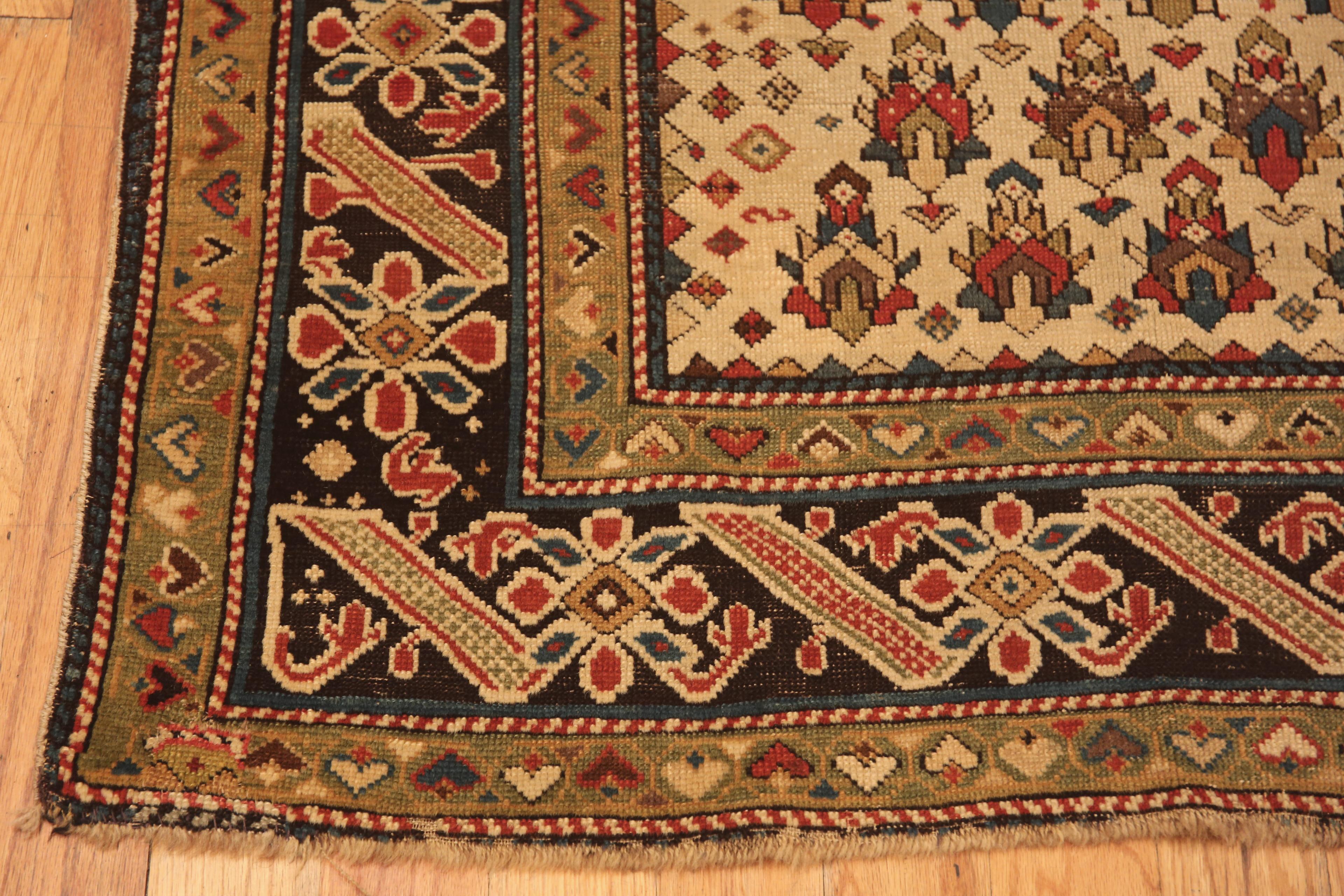 Tribal Nazmiyal Collection Antique Caucasian Chichi Rug. Size: 3 ft 10 in x 5 ft For Sale