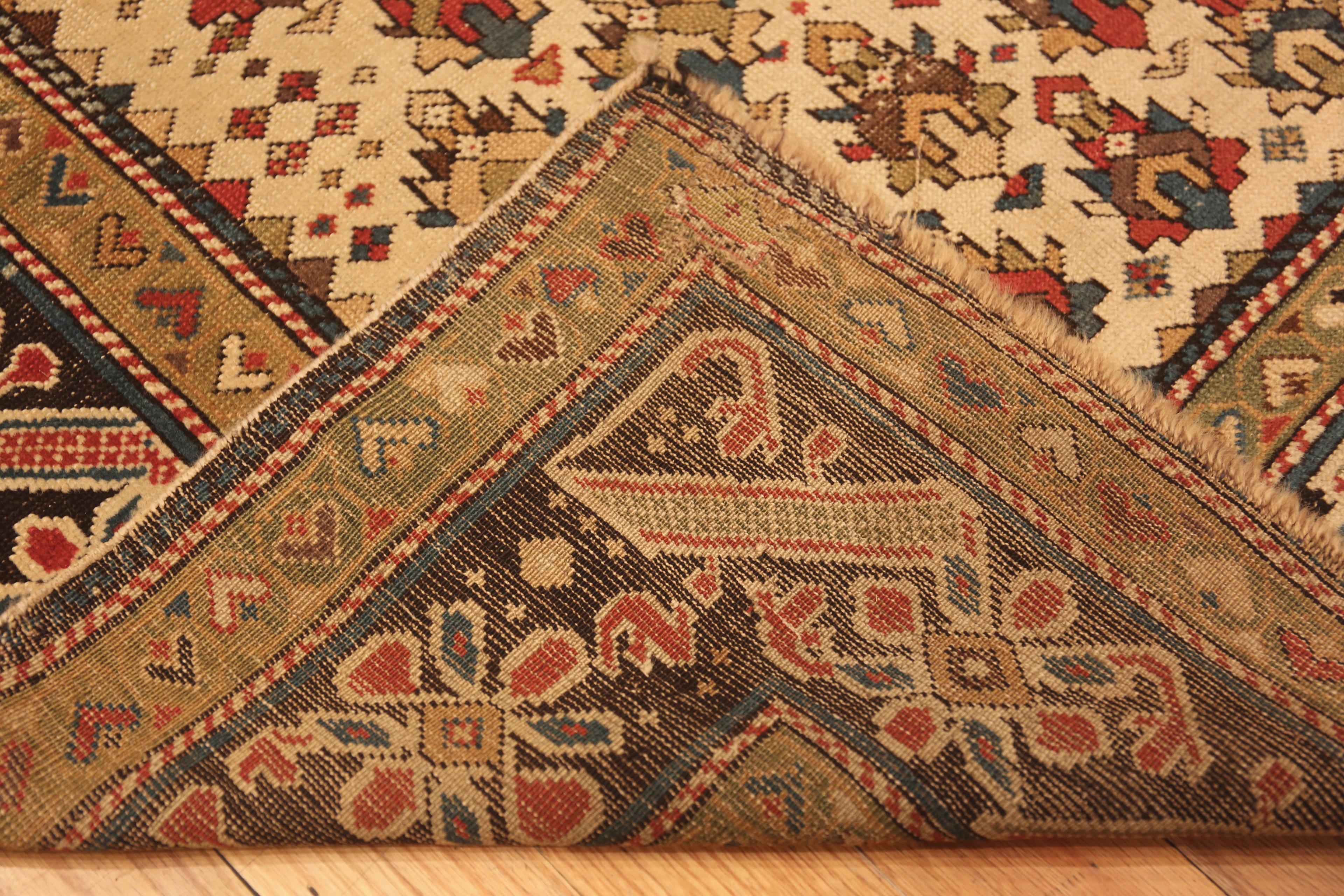 Wool Nazmiyal Collection Antique Caucasian Chichi Rug. Size: 3 ft 10 in x 5 ft For Sale