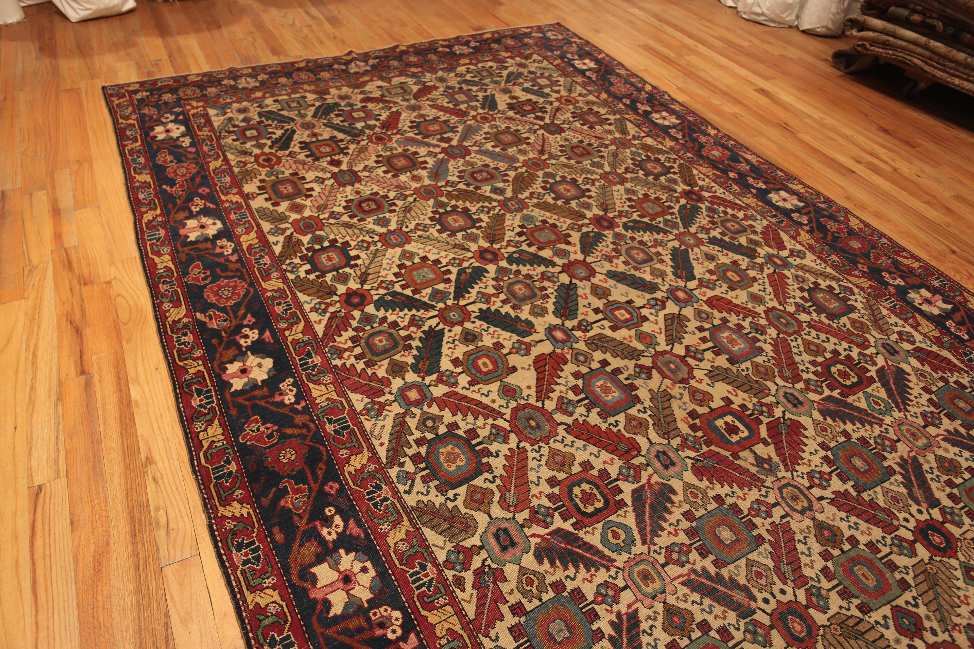 Hand-Knotted Antique Caucasian Karabagh Rug. 8 ft 6 in x 15 ft 4 in For Sale