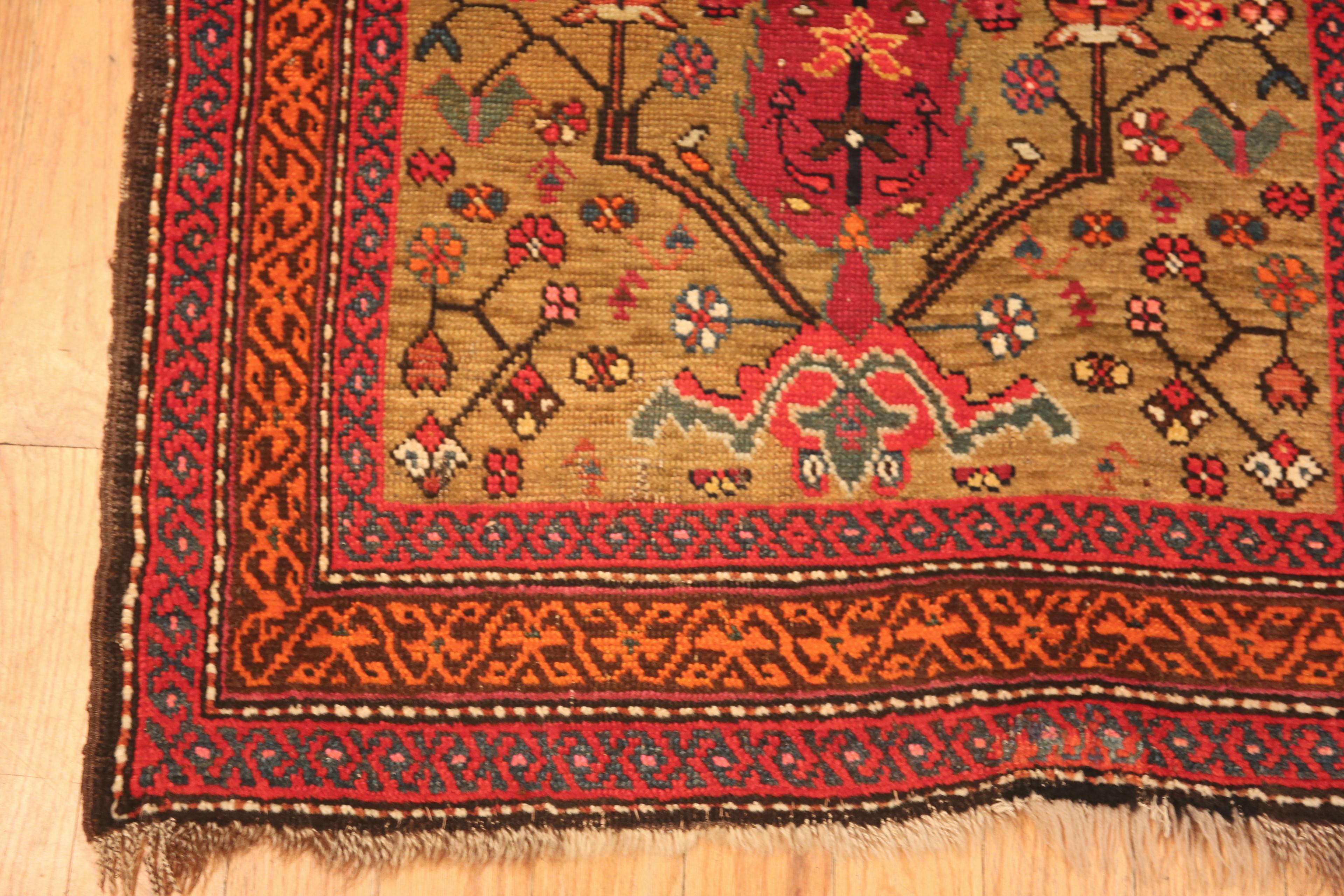 Hand-Woven Nazmiyal Collection Antique Caucasian Karabagh Runner. 3 ft x 14 ft 10 in