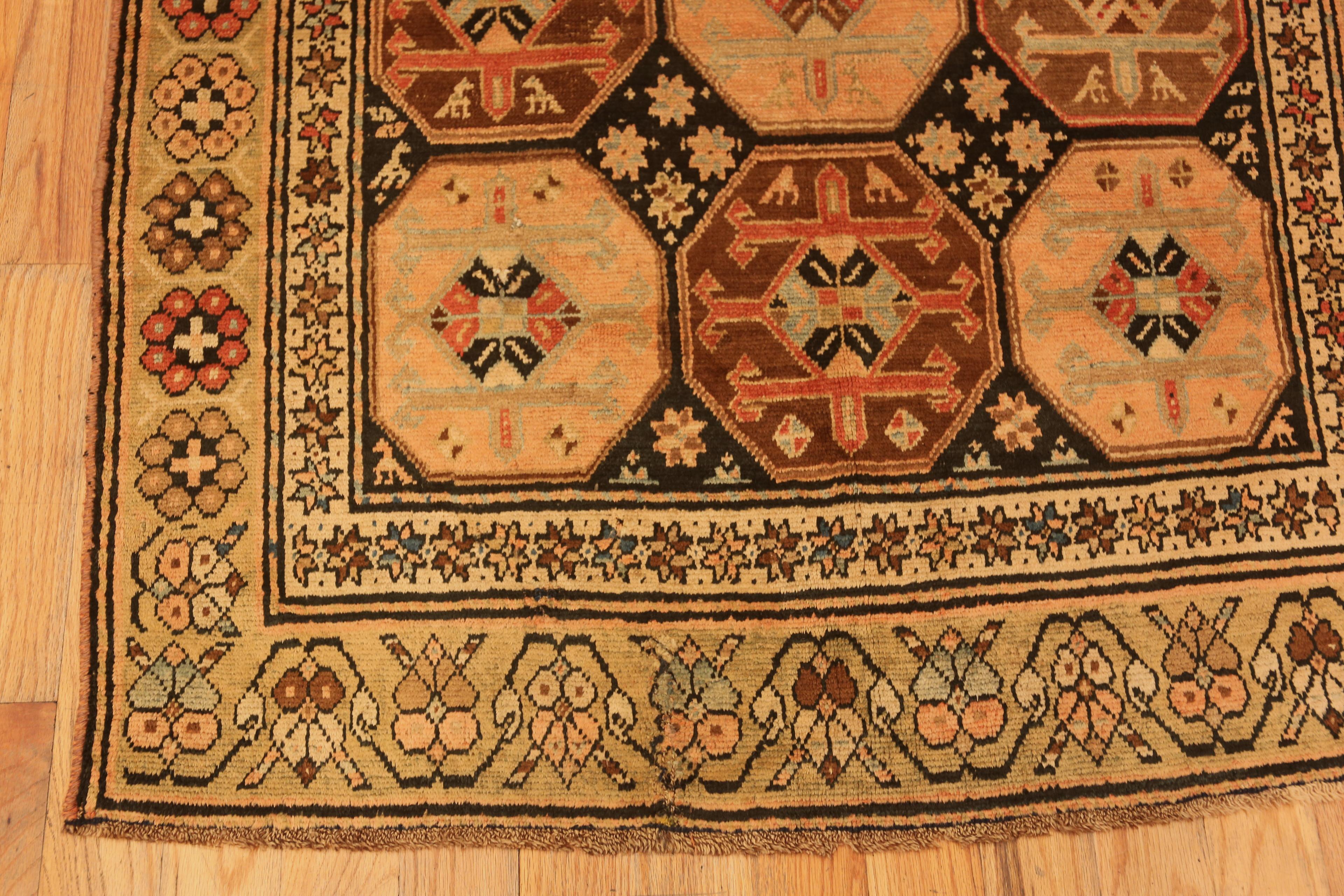 Hand-Woven Nazmiyal Collection Antique Caucasian Karabagh Runner. 4 ft 1 in x 11 ft 7 in