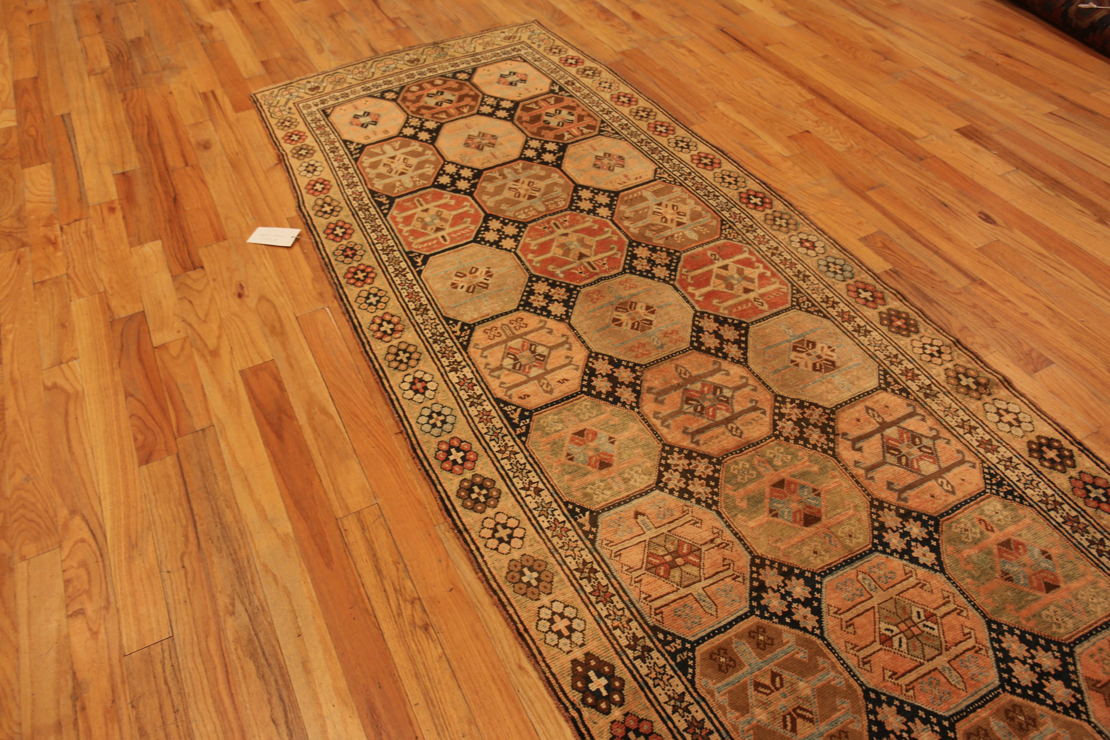 Nazmiyal Collection Antique Caucasian Karabagh Runner. 4 ft 1 in x 11 ft 7 in 1