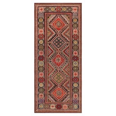 Nazmiyal Collection Tappeto antico caucasico Kazak. 3 ft 10 in x 8 ft 10 in
