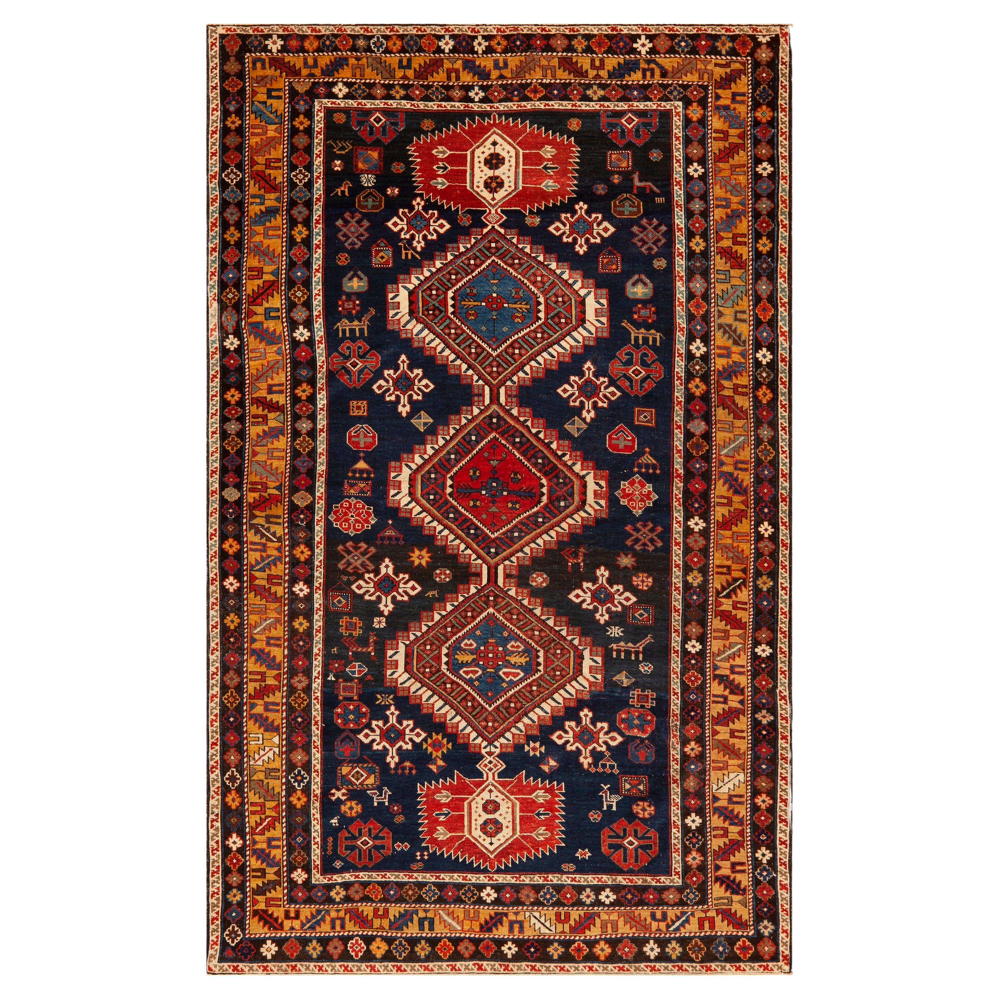 Collection Nazmiyal Collection Antique Caucasian Shirvan 4 ft 3 in x 7 ft