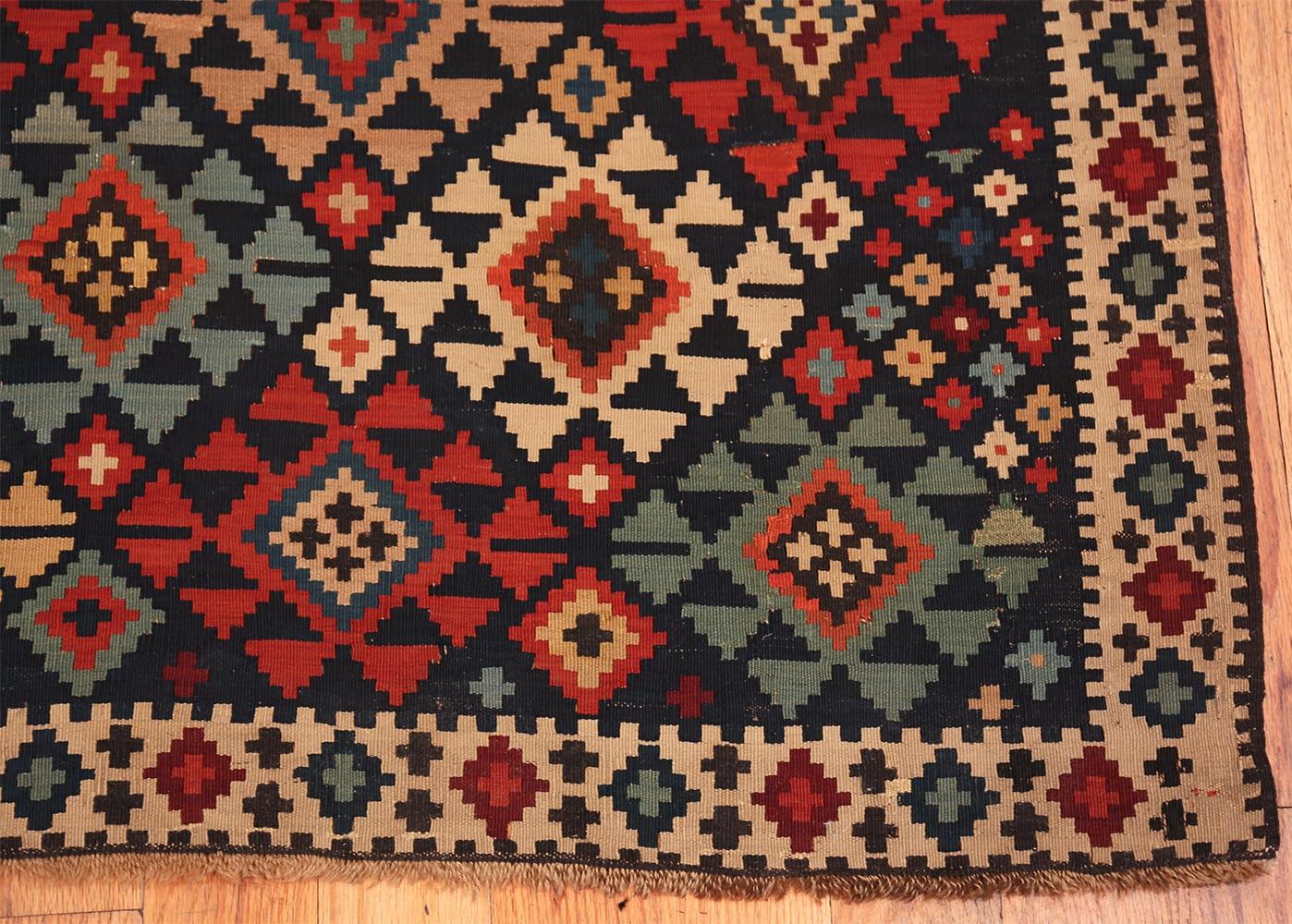 Wool Antique Caucasian Shirvan Kilim. 5 ft. 3 in x 10 ft. 7 in For Sale