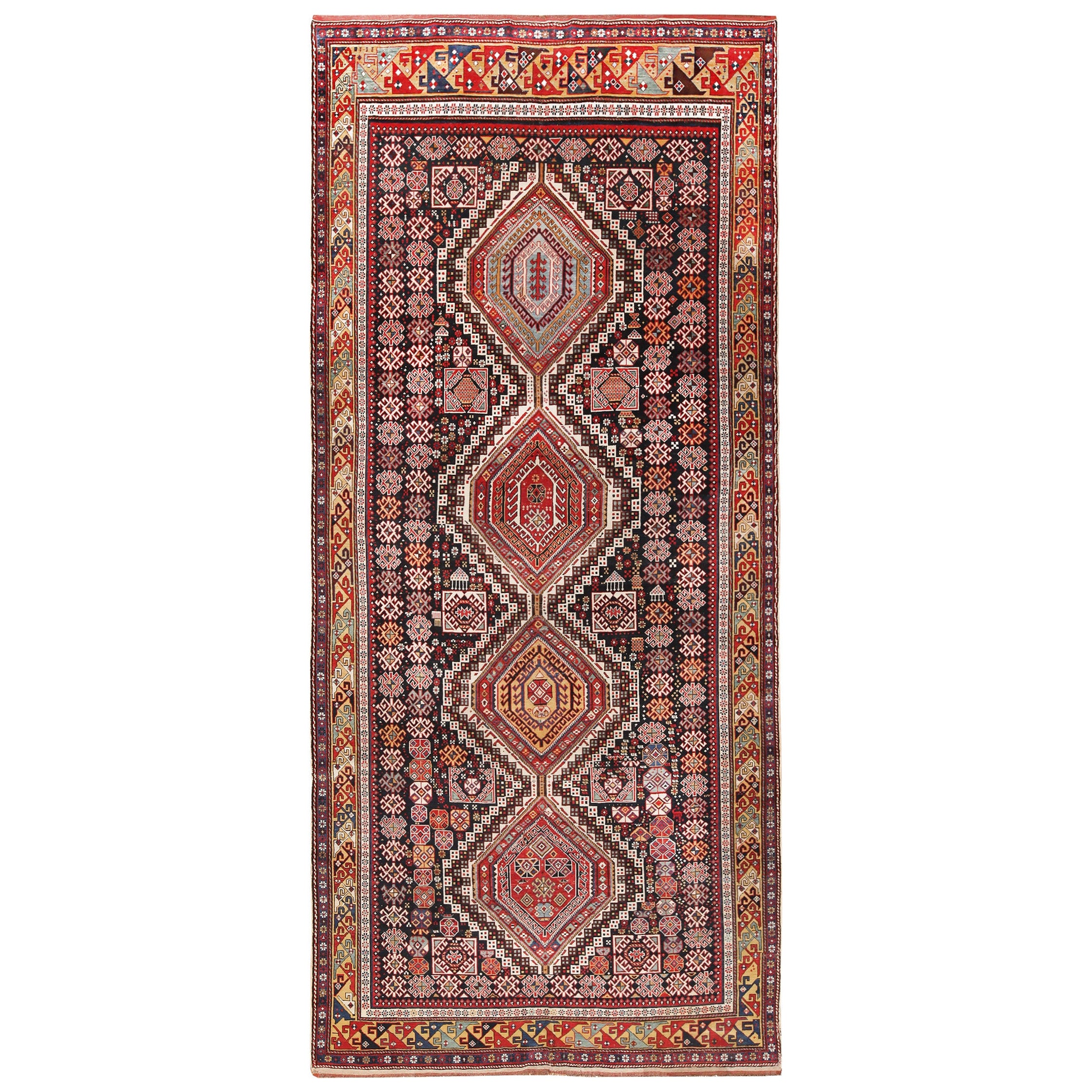 Tappeto Nazmiyal Collection Antico caucasico Shirvan. Dimensioni: 5 ft 3 in x 11 ft 5 in
