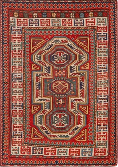 Nazmiyal Collection Antique Caucasian Shirvan Tribal Rug 3'3" x 4'8"