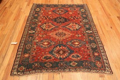 Kilim caucasien ancien Soumak. 5 pieds x 6 pieds